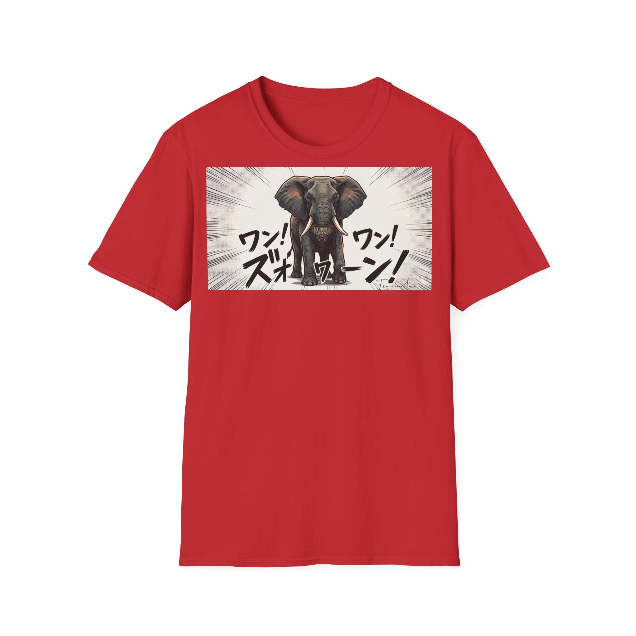 TRUCUTU Manga Elephant Softstyle T-Shirt – Japanese Anime Streetwear