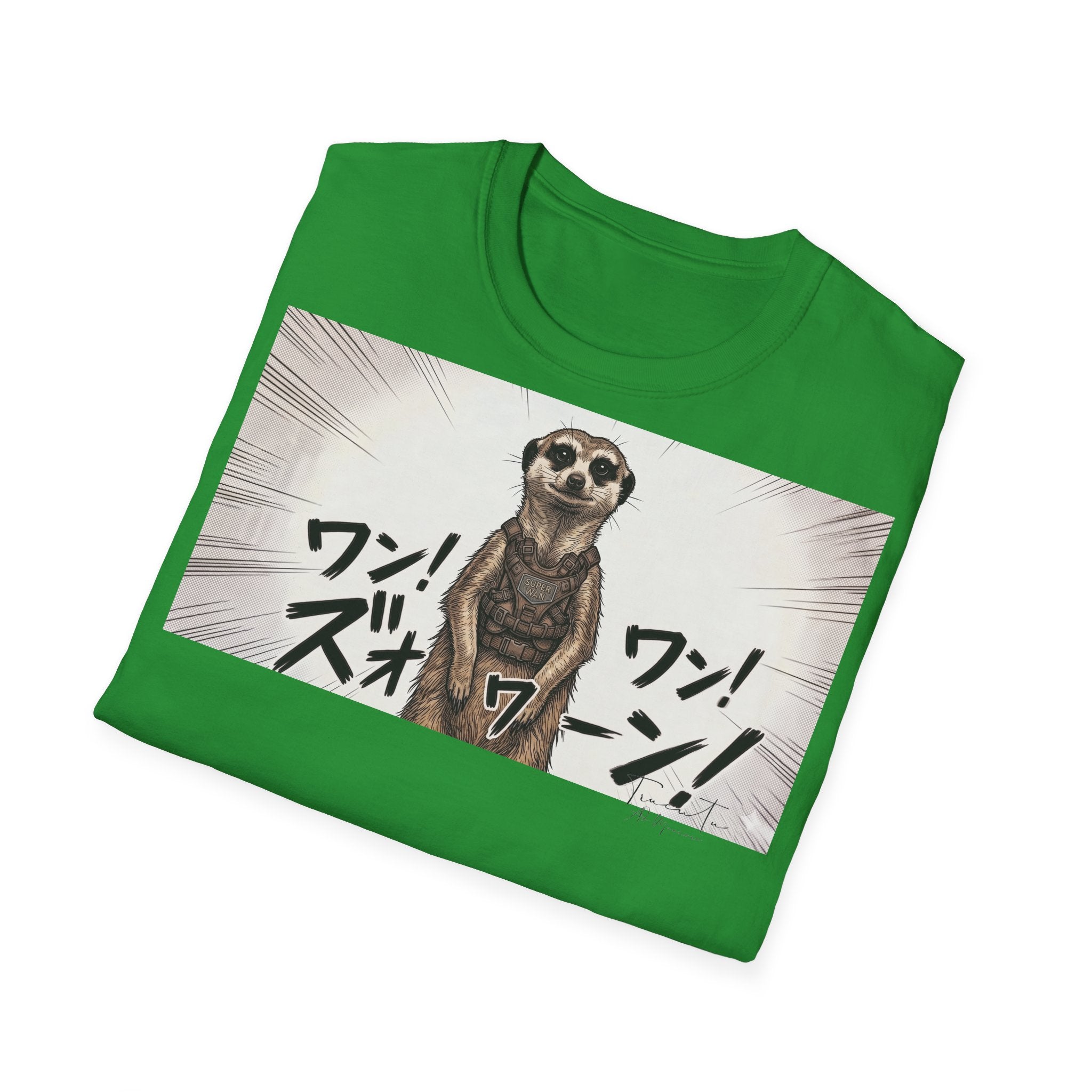 TRUCUTU Manga Meerkat Softstyle T-Shirt – Japanese Anime Streetwear
