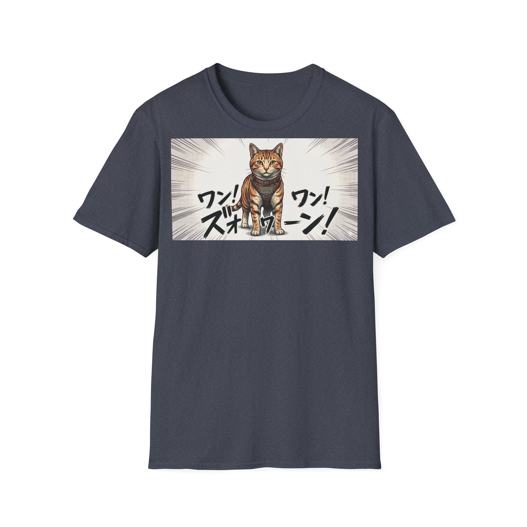 TRUCUTU Manga Cat Softstyle T-Shirt – Japanese Anime Streetwear