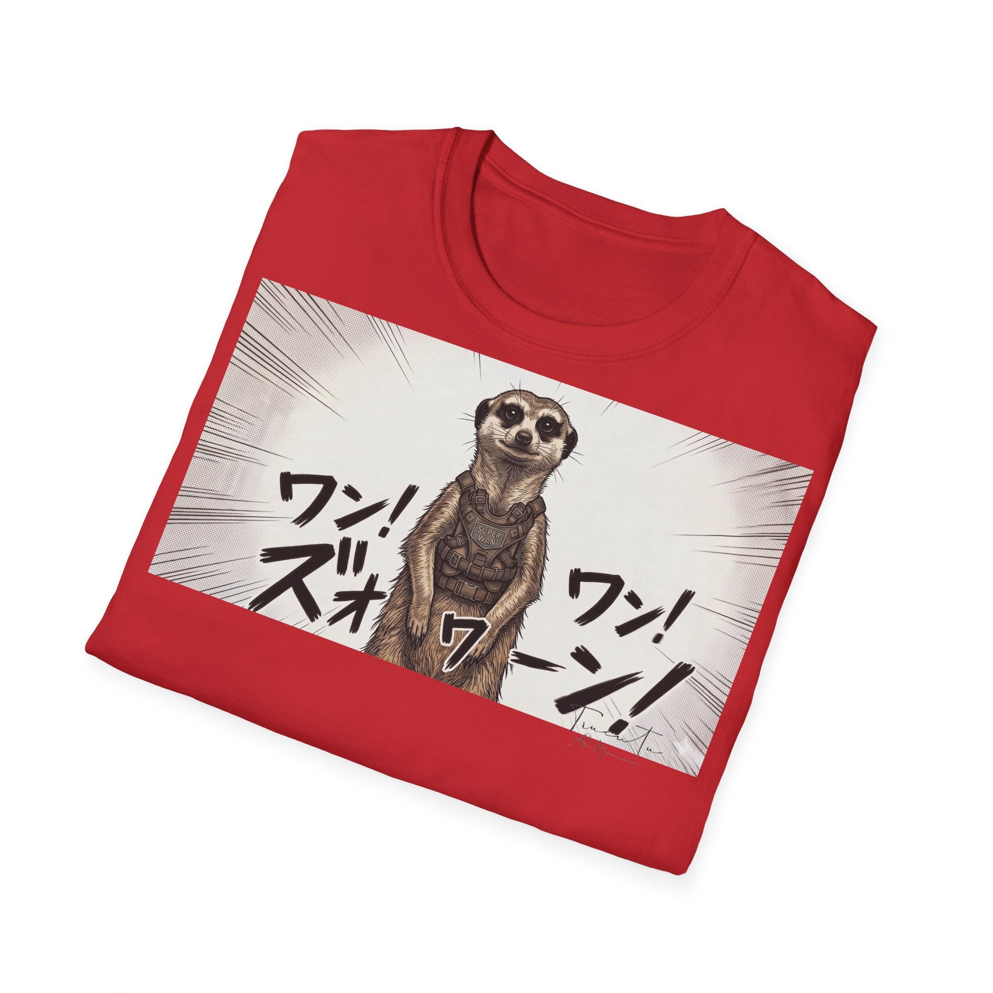 TRUCUTU Manga Meerkat Softstyle T-Shirt – Japanese Anime Streetwear