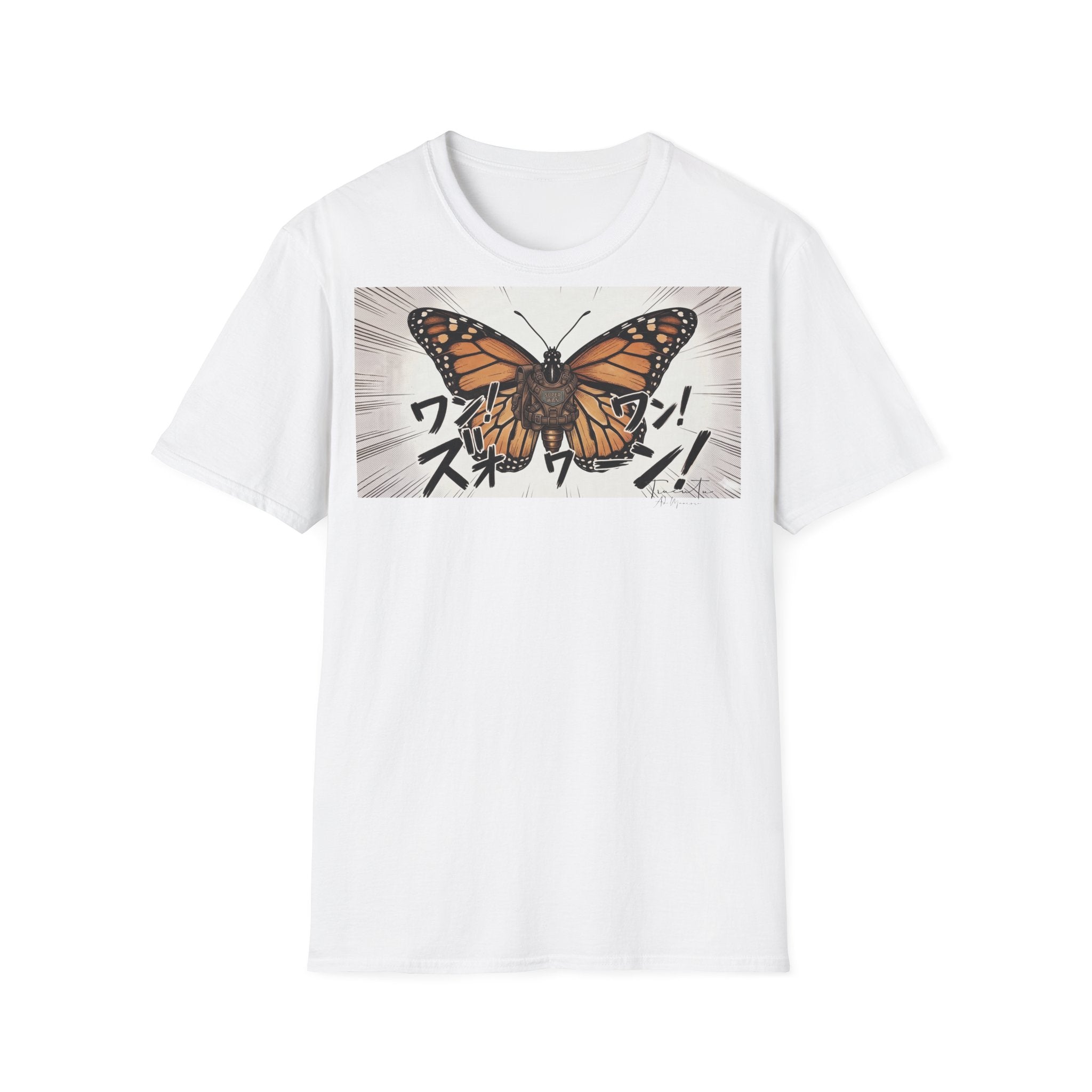 TRUCUTU Manga Butterfly Softstyle T-Shirt – Japanese Anime Streetwear