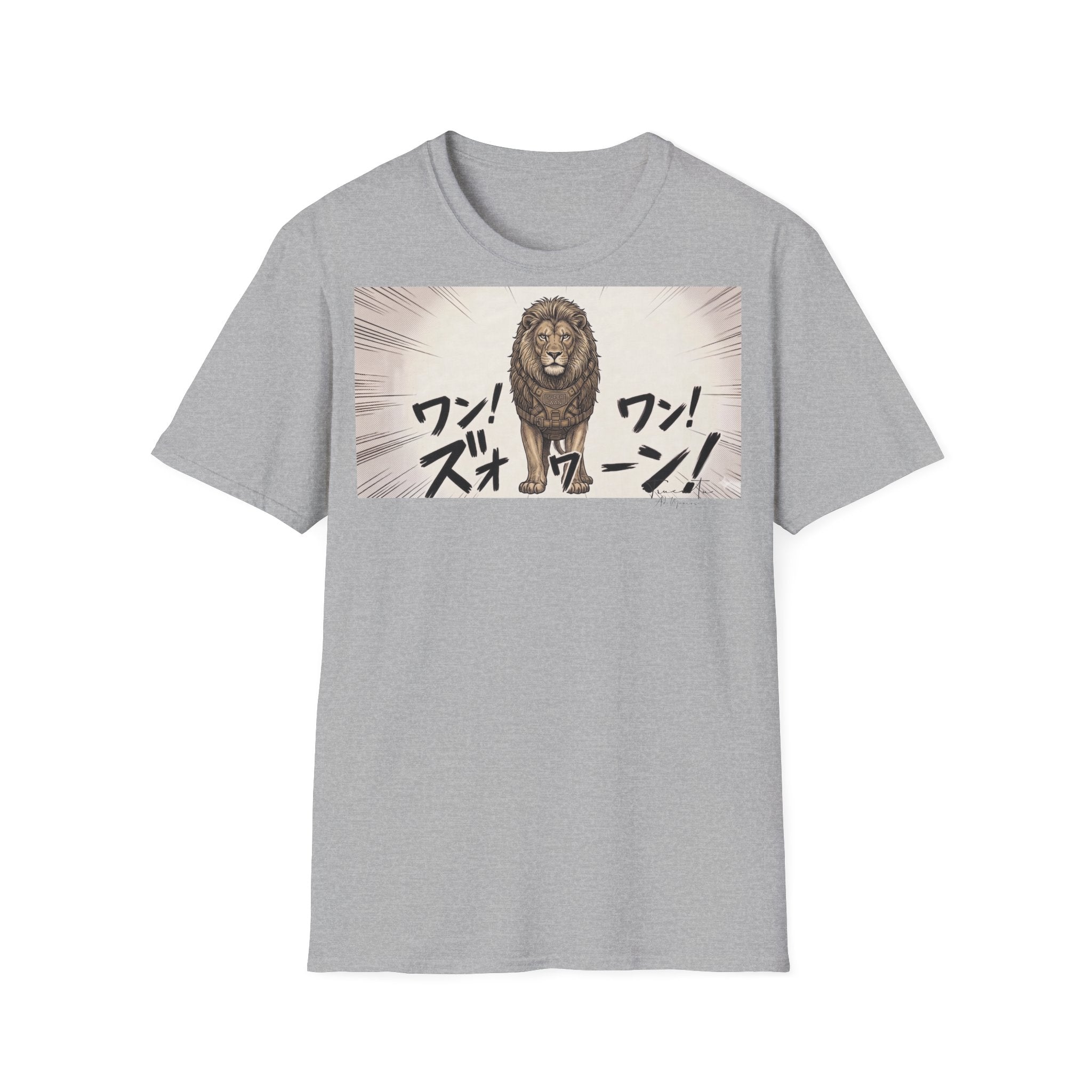 TRUCUTU Manga Lion Softstyle T-Shirt – Japanese Anime Streetwear