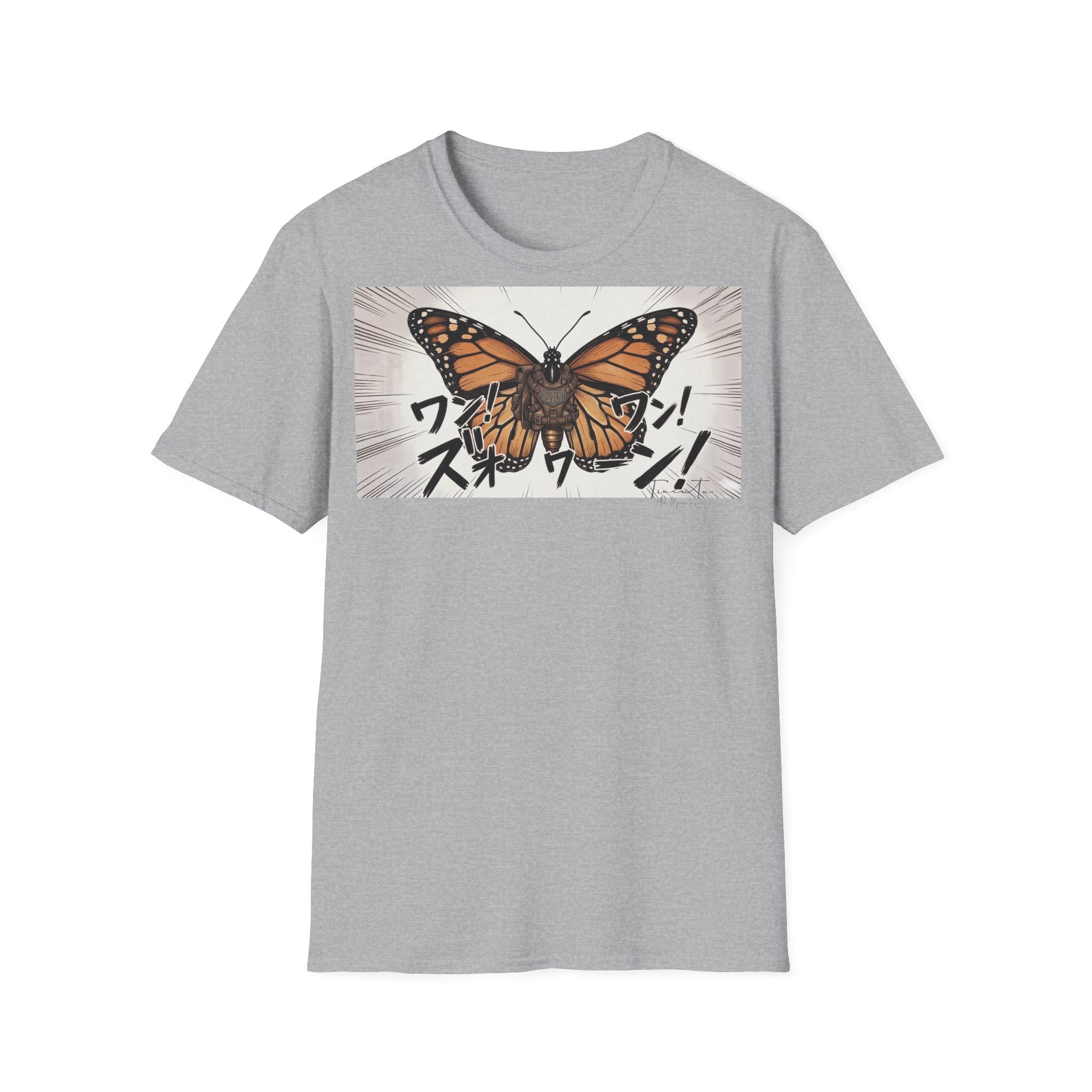 TRUCUTU Manga Butterfly Softstyle T-Shirt – Japanese Anime Streetwear