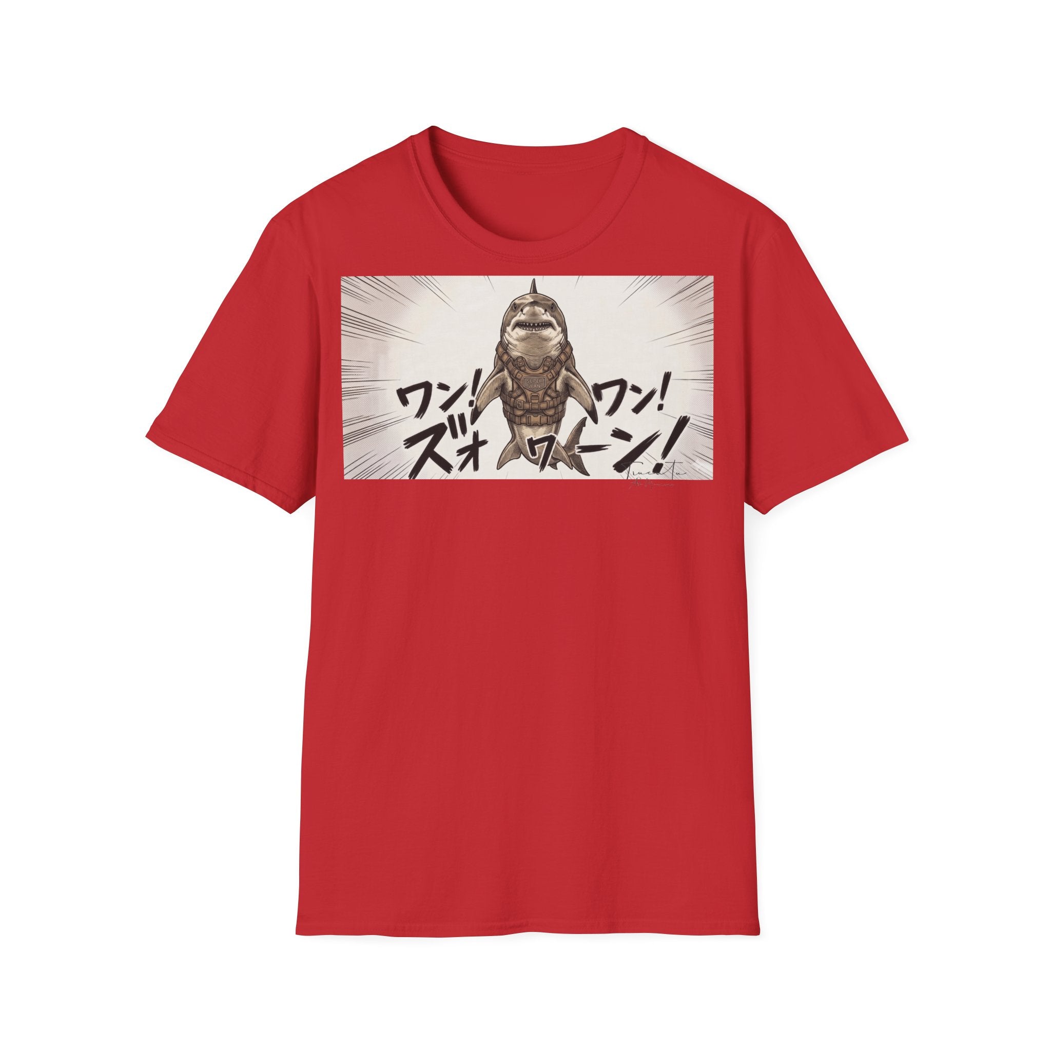 TRUCUTU Manga Shark Softstyle T-Shirt – Japanese Anime Streetwear