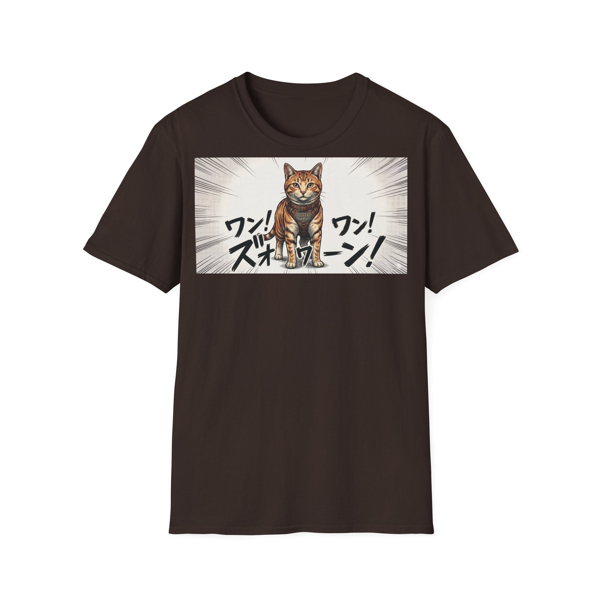 TRUCUTU Manga Cat Softstyle T-Shirt – Japanese Anime Streetwear
