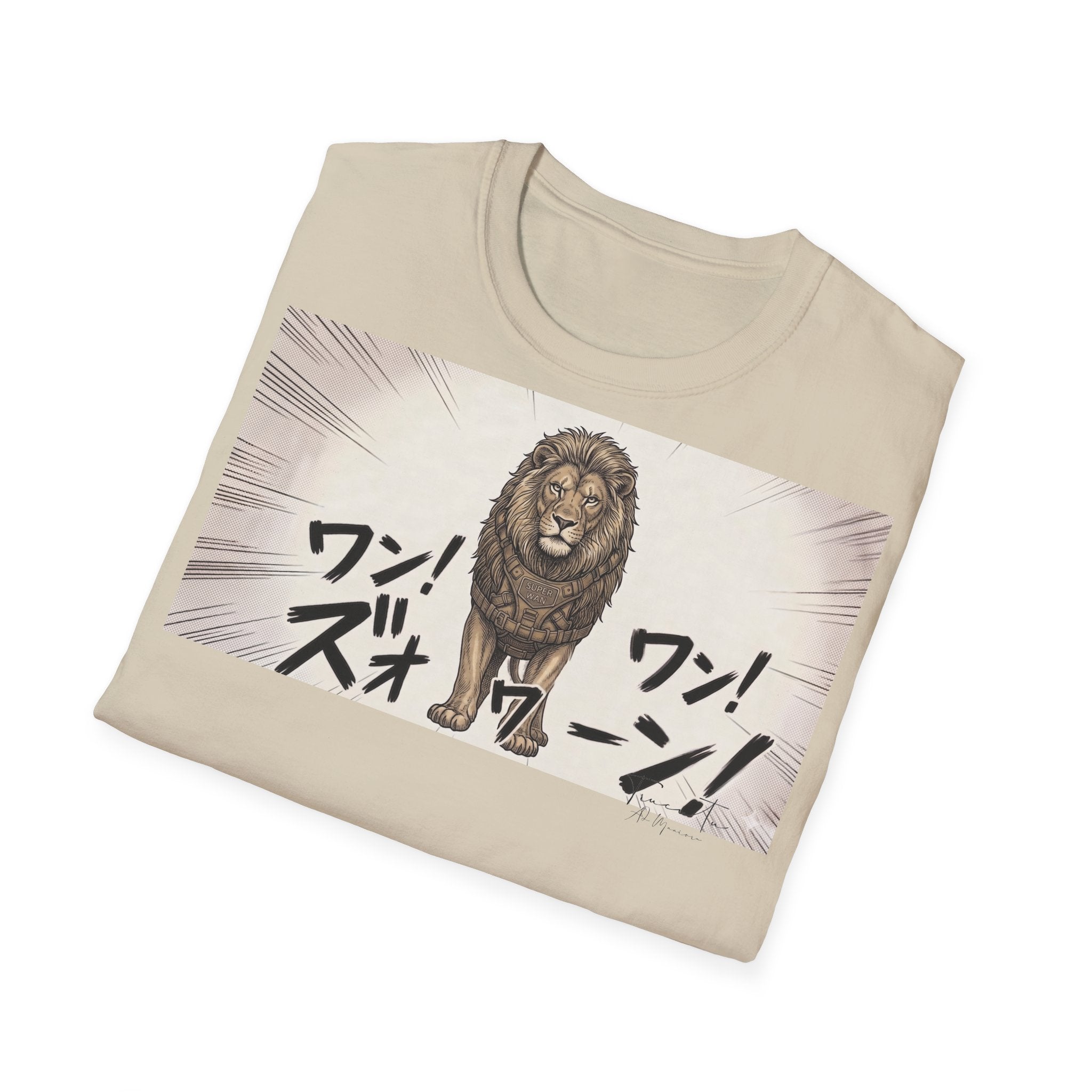 TRUCUTU Manga Lion Softstyle T-Shirt – Japanese Anime Streetwear