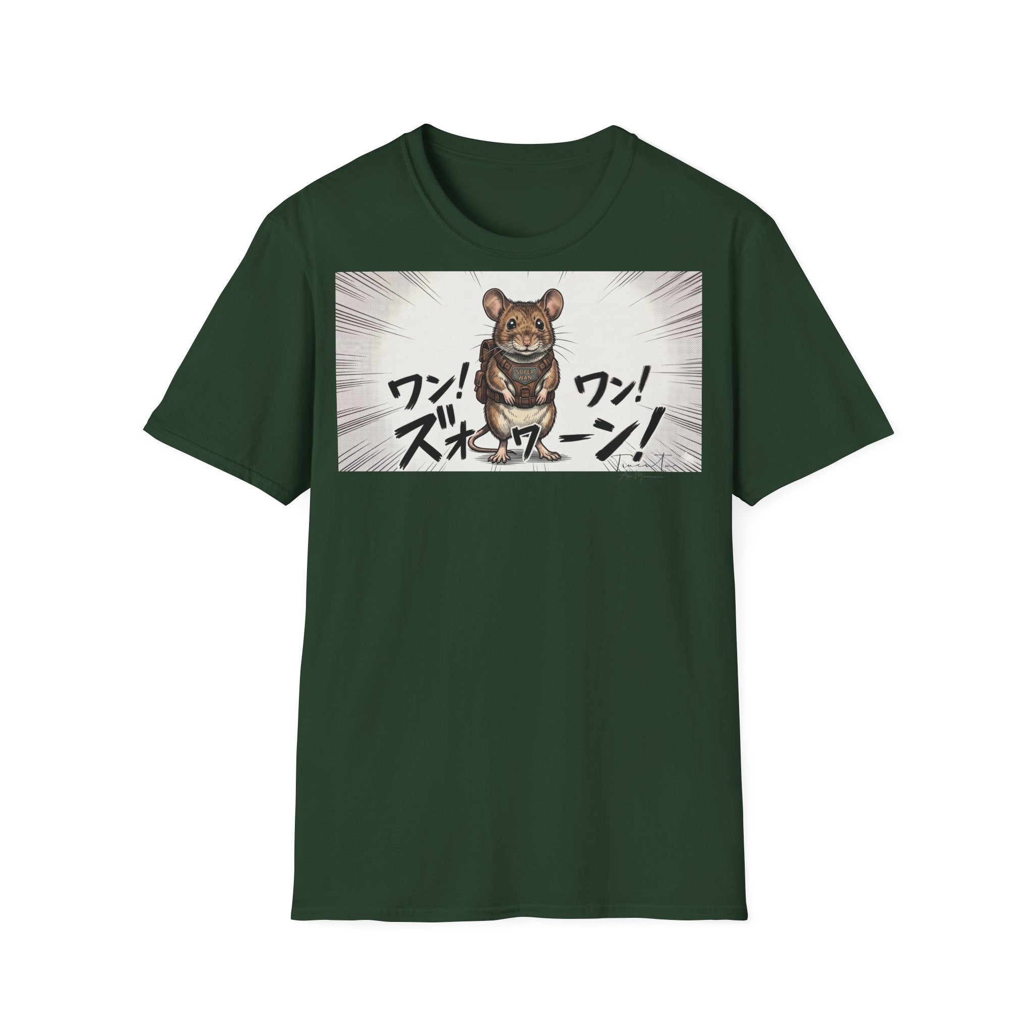 TRUCUTU Manga Mouse Softstyle T-Shirt – Japanese Anime Streetwear