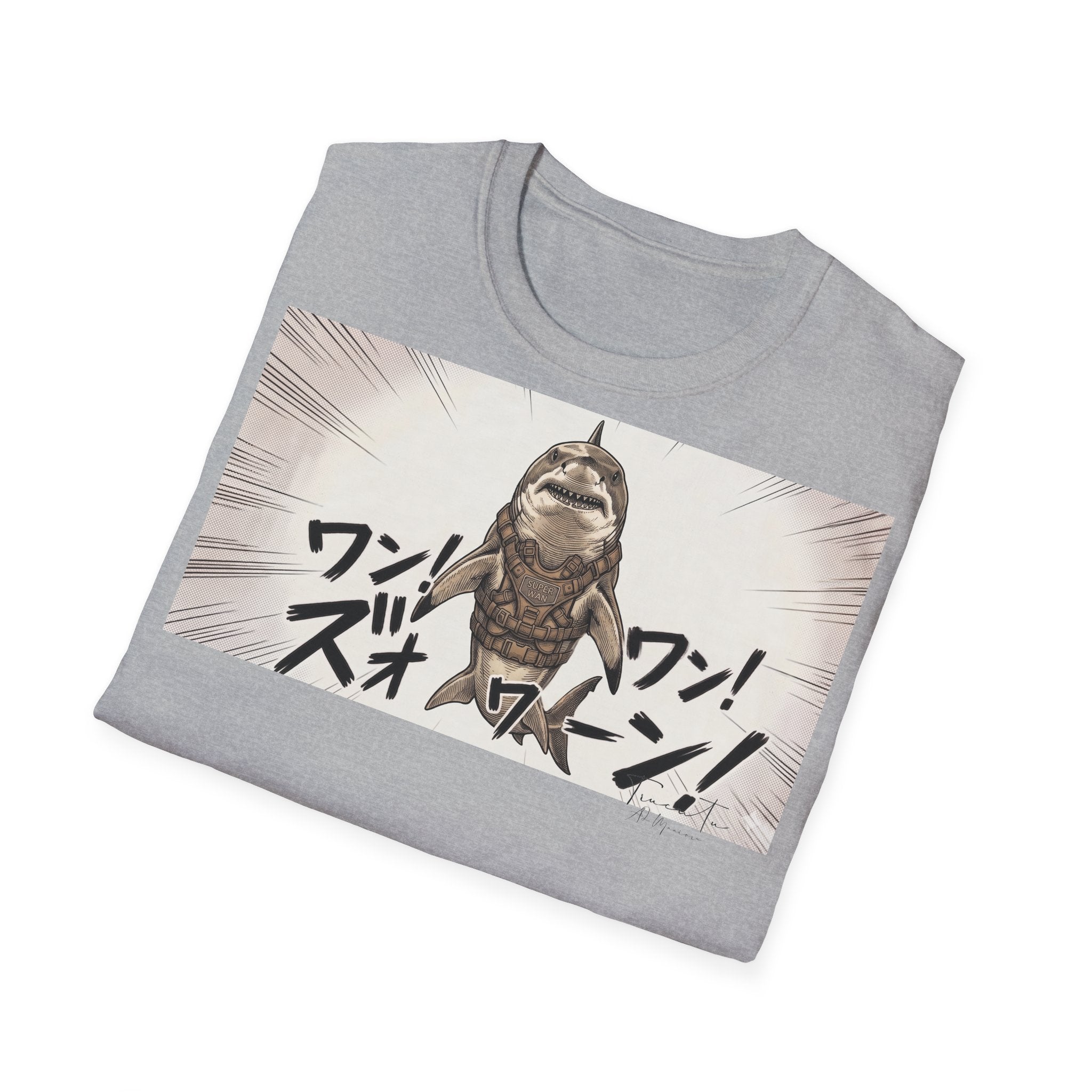 TRUCUTU Manga Shark Softstyle T-Shirt – Japanese Anime Streetwear