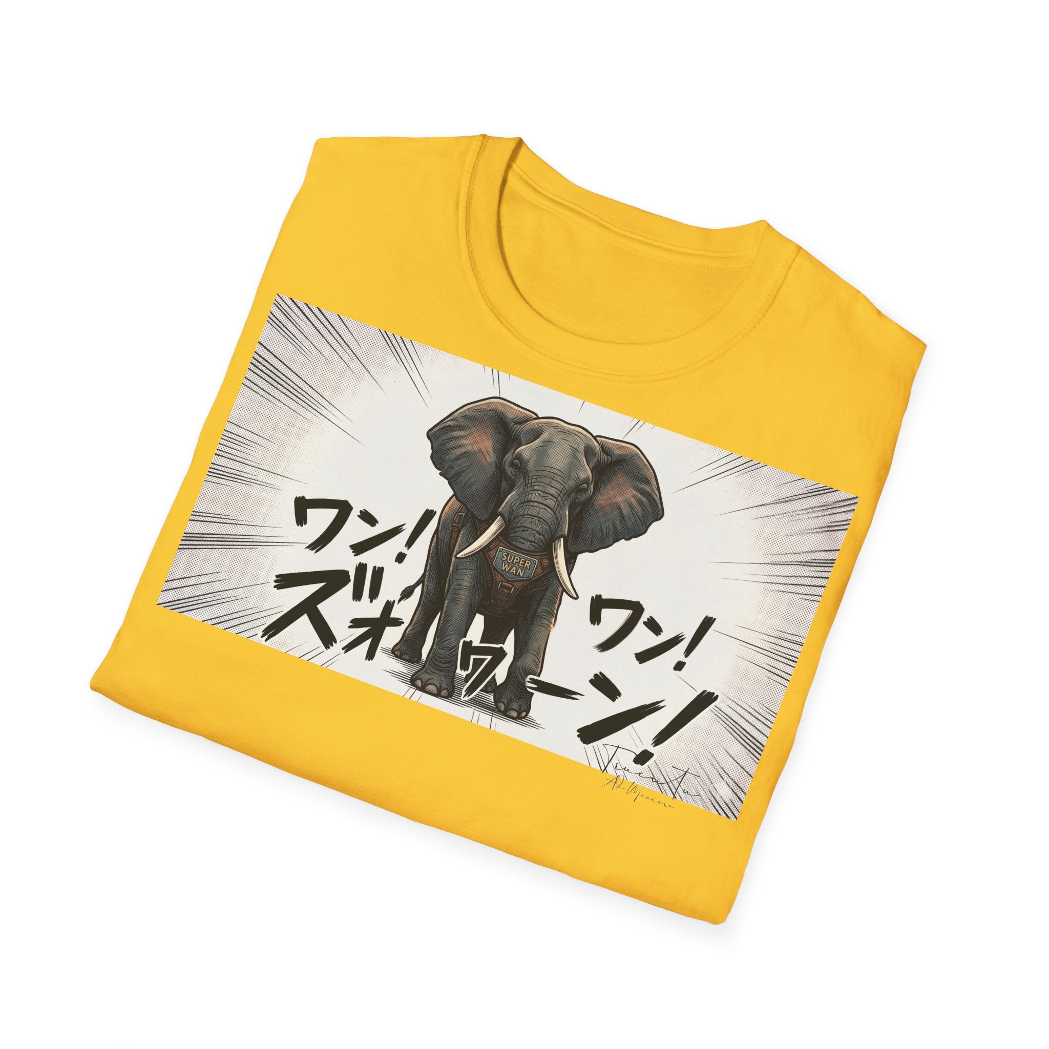 TRUCUTU Manga Elephant Softstyle T-Shirt – Japanese Anime Streetwear