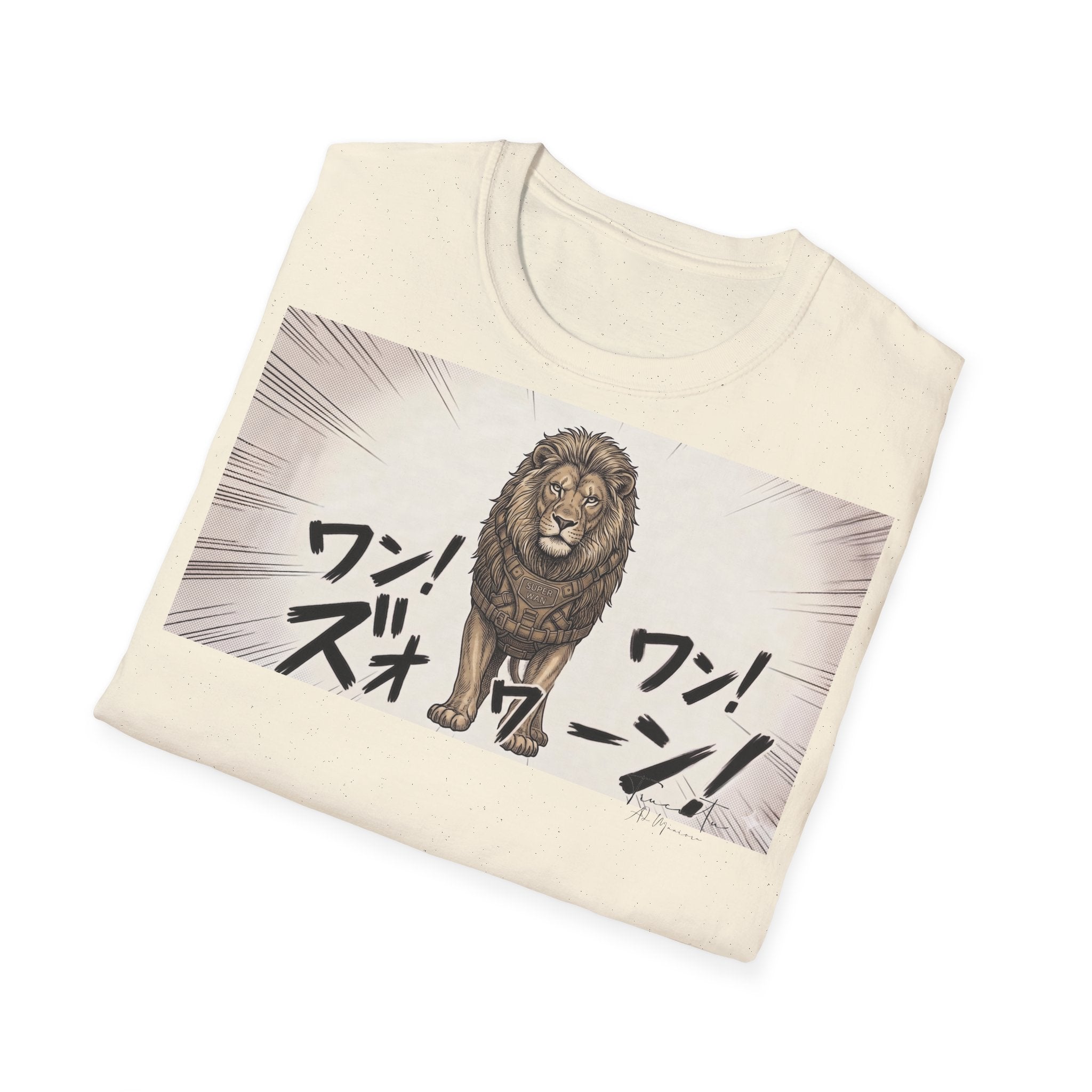 TRUCUTU Manga Lion Softstyle T-Shirt – Japanese Anime Streetwear