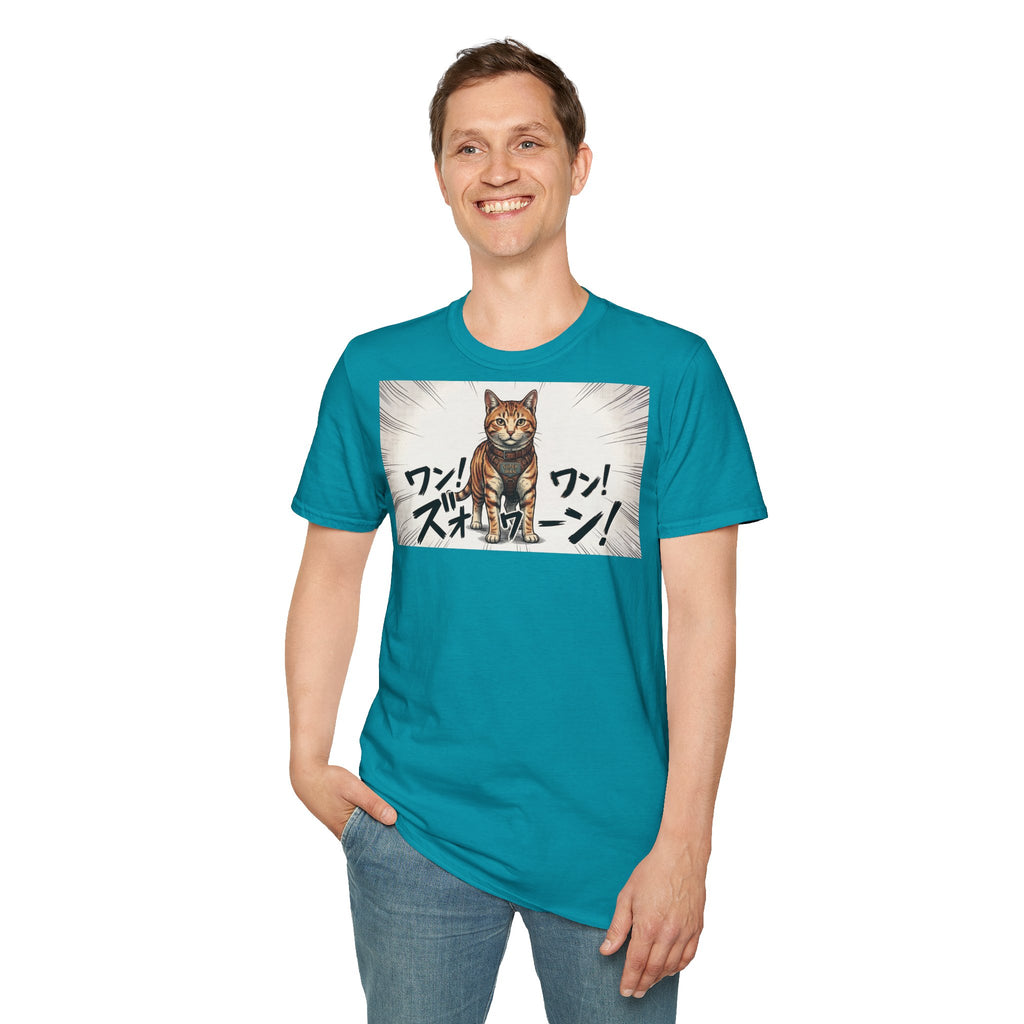 TRUCUTU Manga Cat Softstyle T-Shirt – Japanese Anime Streetwear
