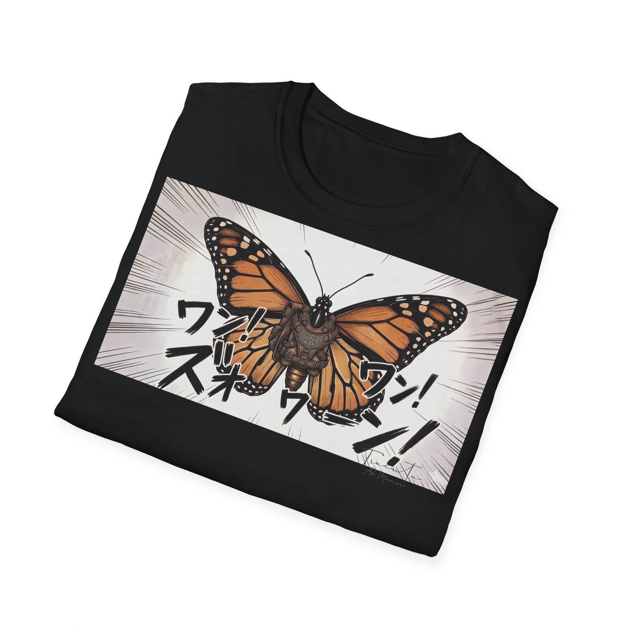 TRUCUTU Manga Butterfly Softstyle T-Shirt – Japanese Anime Streetwear