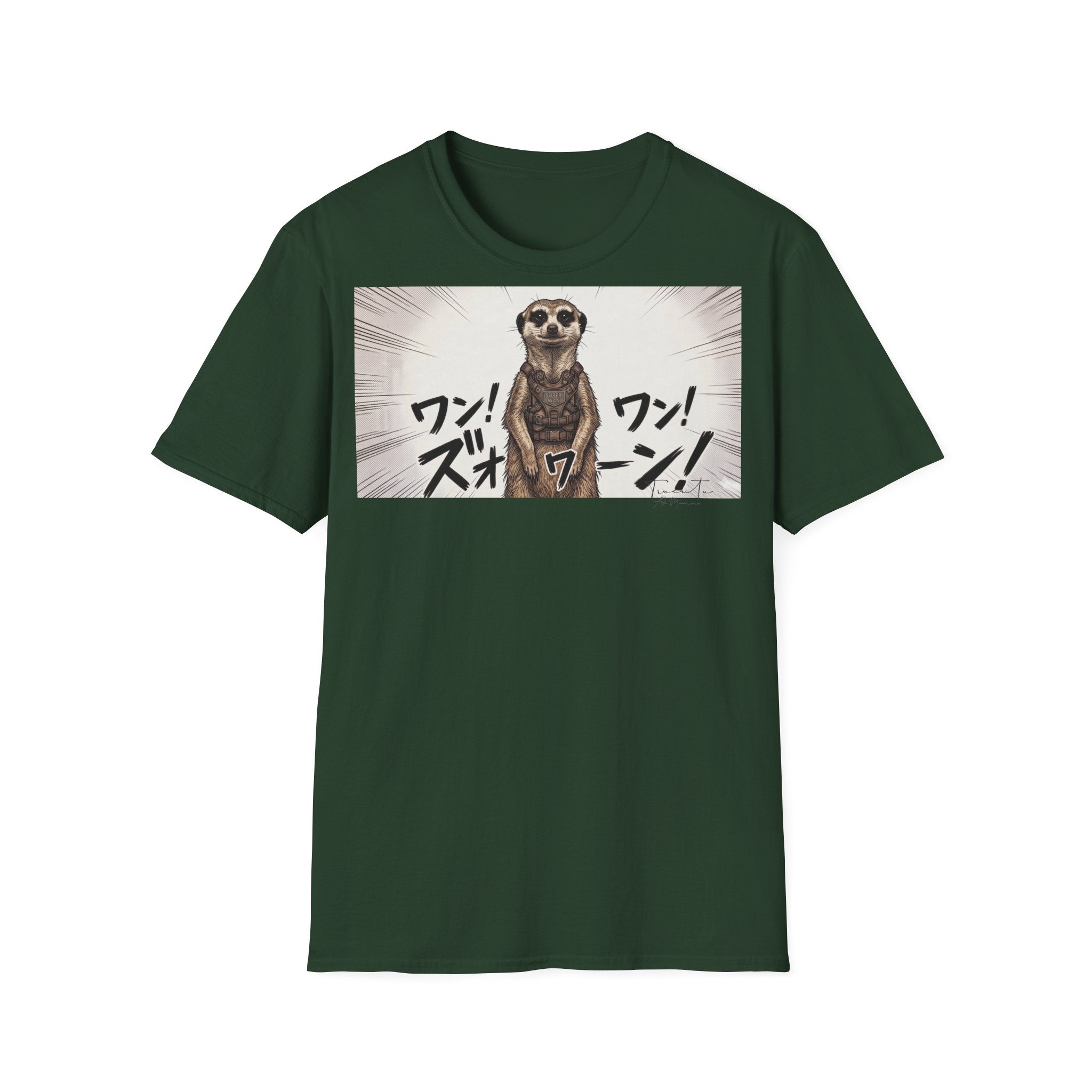 TRUCUTU Manga Meerkat Softstyle T-Shirt – Japanese Anime Streetwear