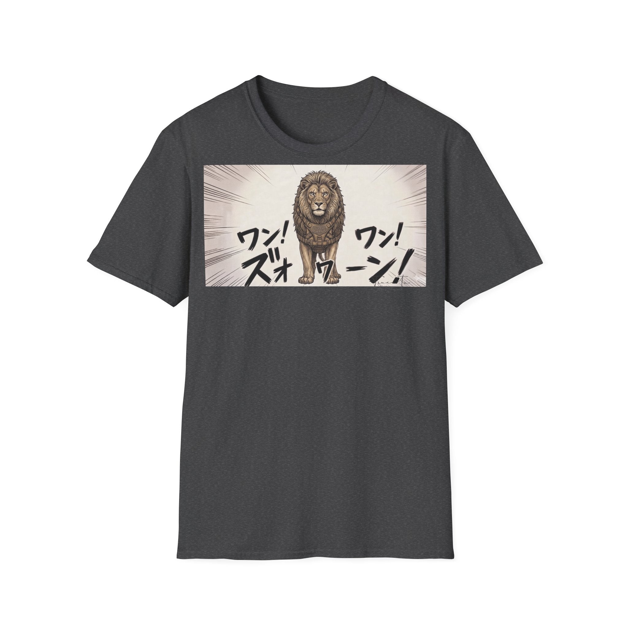 TRUCUTU Manga Lion Softstyle T-Shirt – Japanese Anime Streetwear