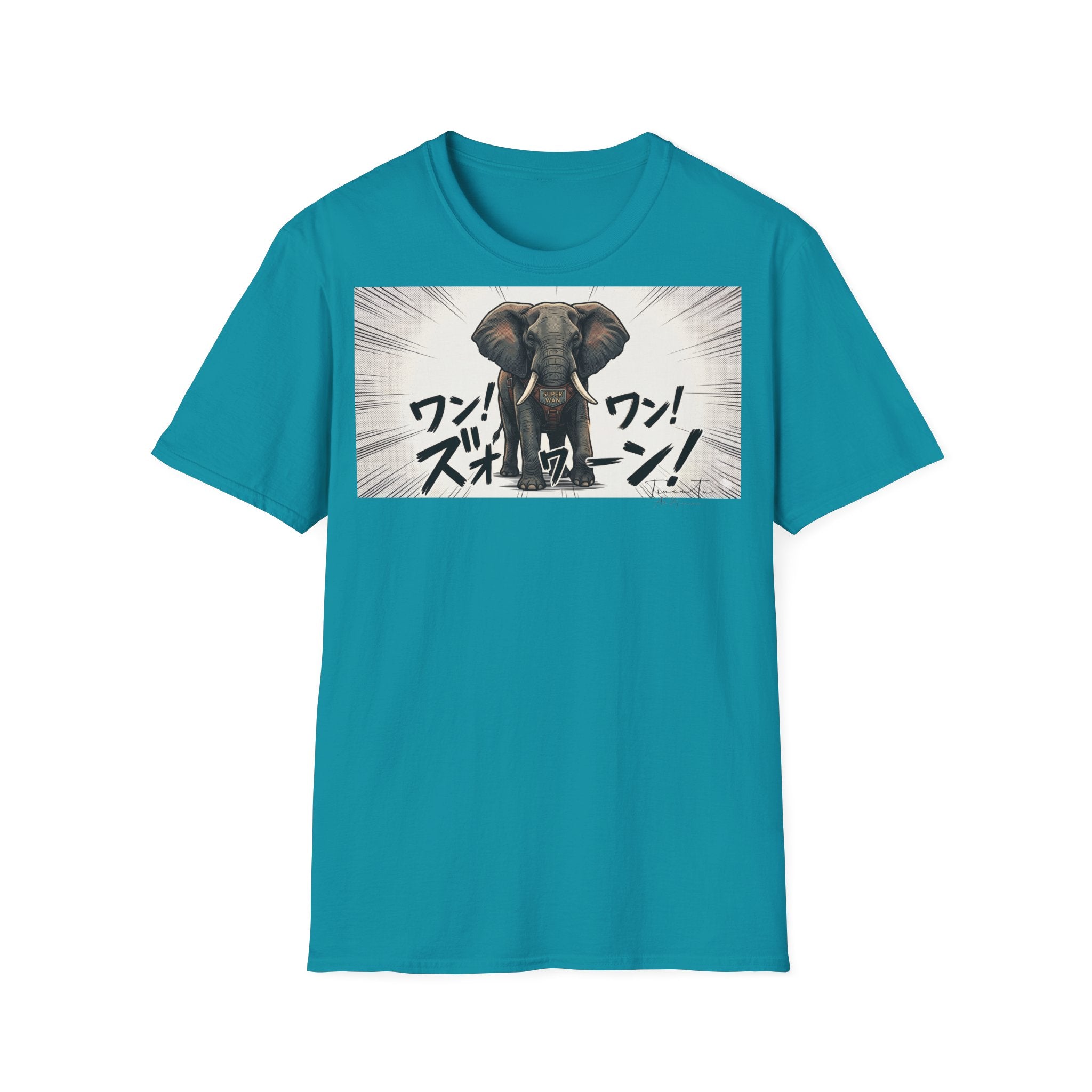 TRUCUTU Manga Elephant Softstyle T-Shirt – Japanese Anime Streetwear