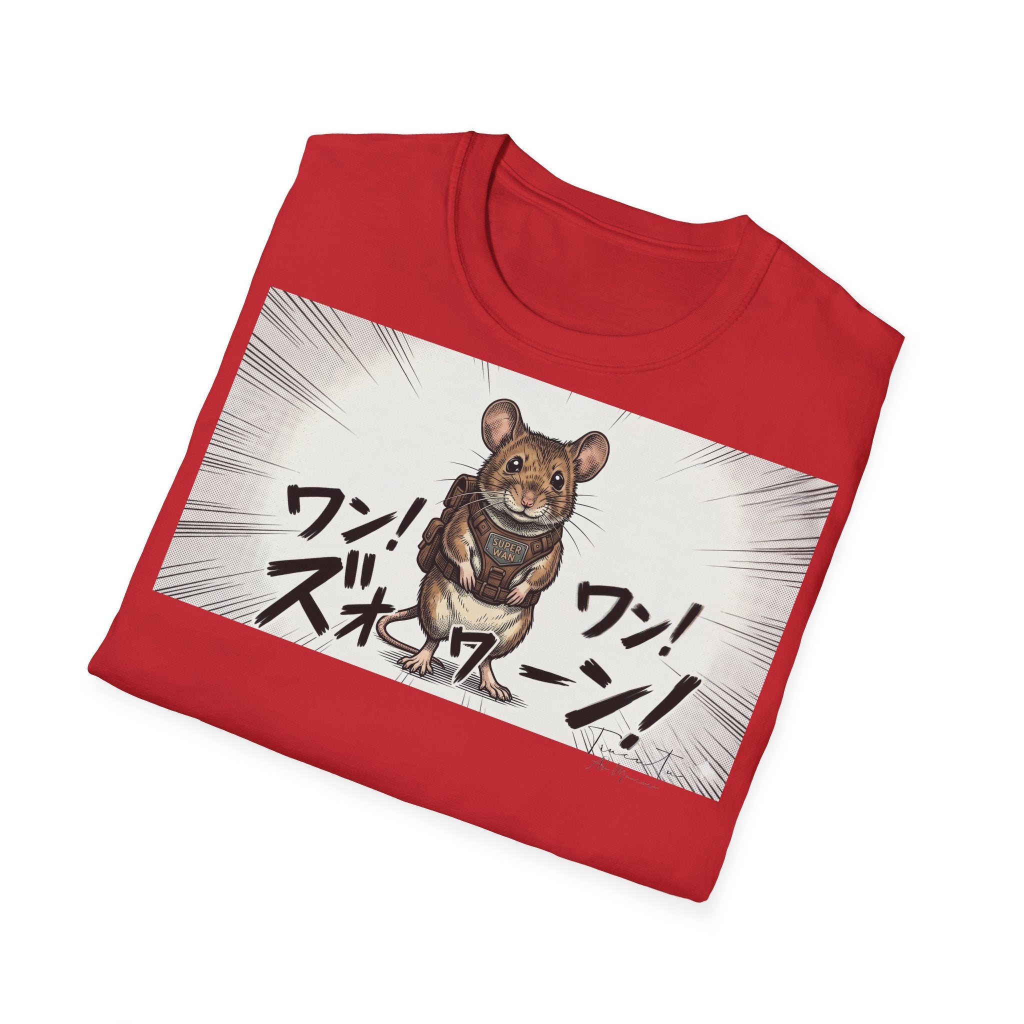 TRUCUTU Manga Mouse Softstyle T-Shirt – Japanese Anime Streetwear
