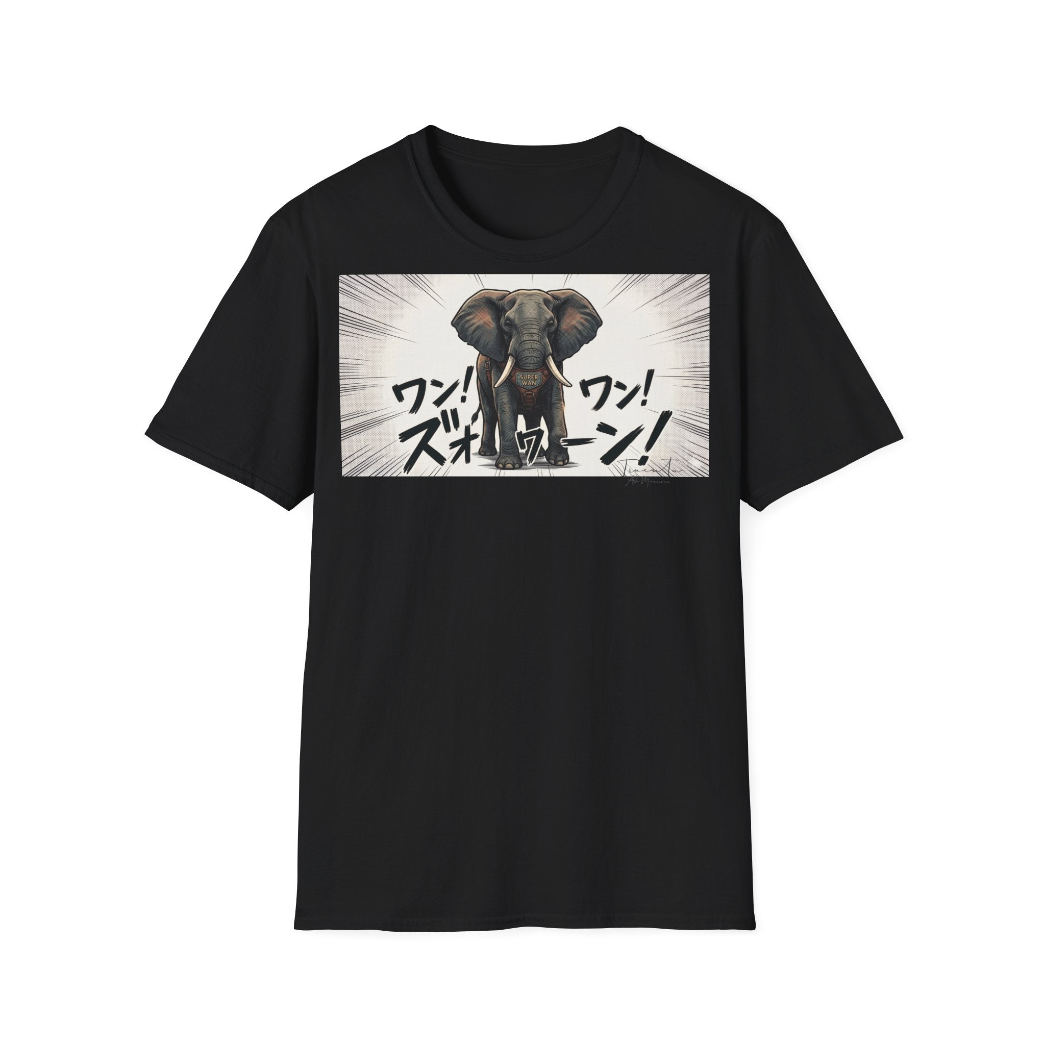TRUCUTU Manga Elephant Softstyle T-Shirt – Japanese Anime Streetwear
