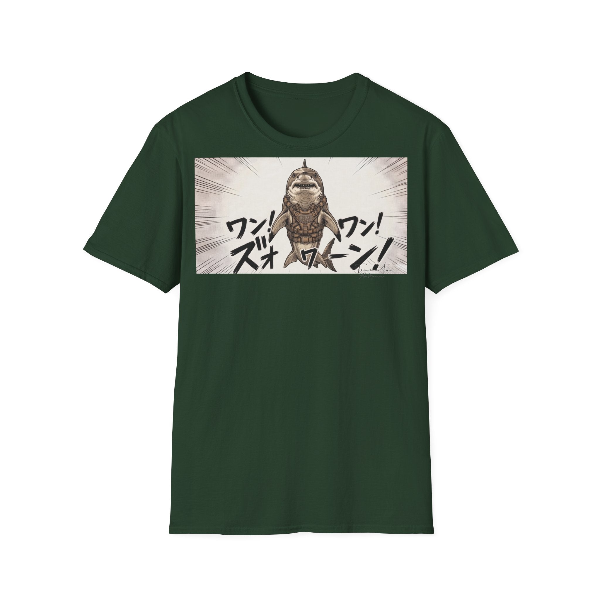TRUCUTU Manga Shark Softstyle T-Shirt – Japanese Anime Streetwear