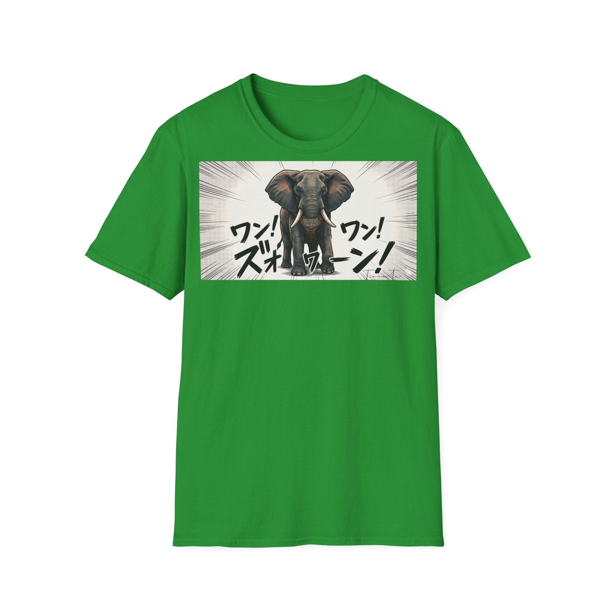 TRUCUTU Manga Elephant Softstyle T-Shirt – Japanese Anime Streetwear