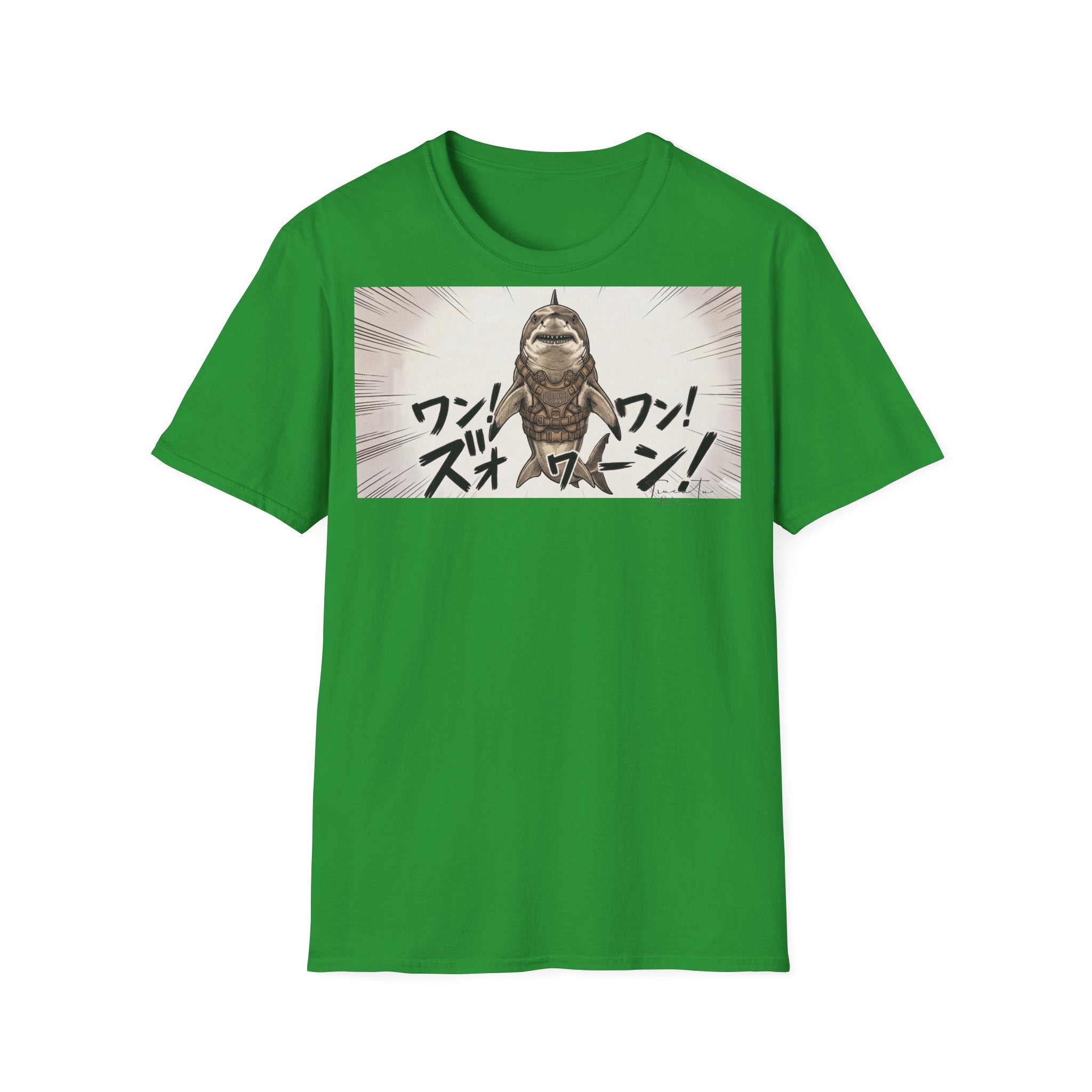 TRUCUTU Manga Shark Softstyle T-Shirt – Japanese Anime Streetwear