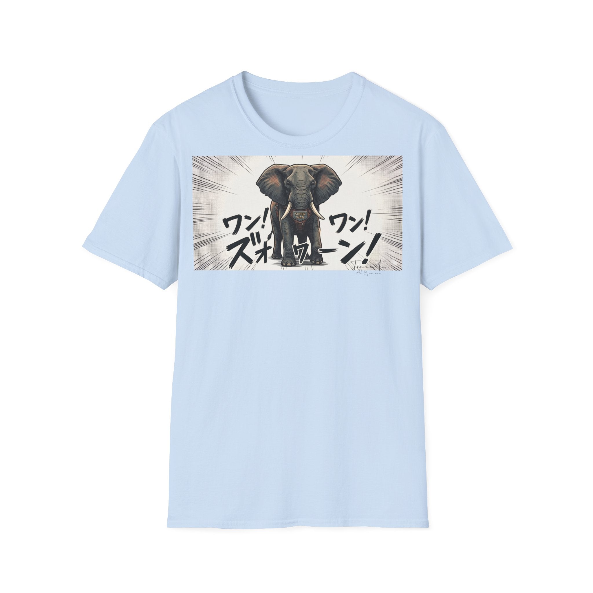 TRUCUTU Manga Elephant Softstyle T-Shirt – Japanese Anime Streetwear