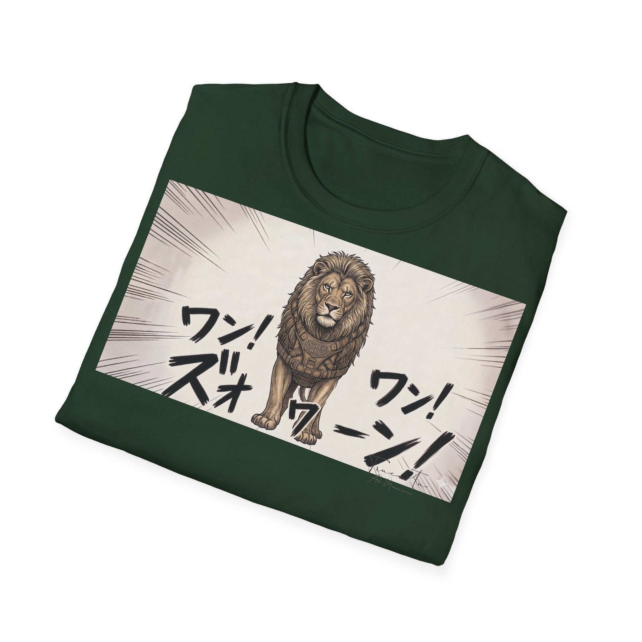TRUCUTU Manga Lion Softstyle T-Shirt – Japanese Anime Streetwear