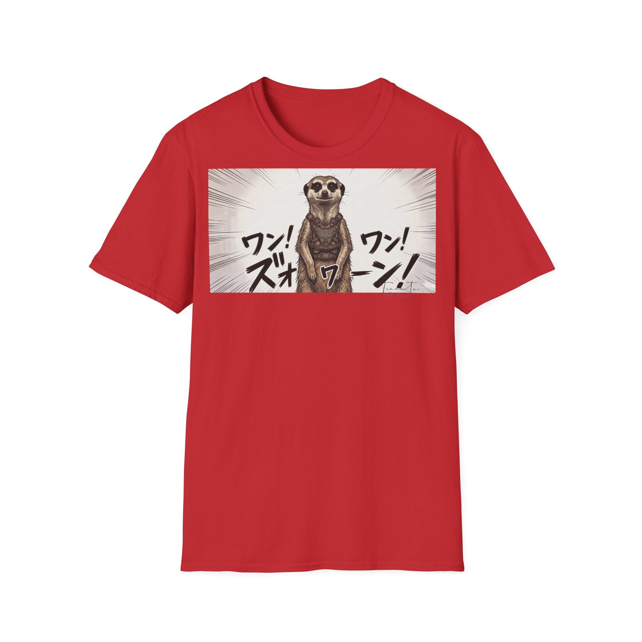 TRUCUTU Manga Meerkat Softstyle T-Shirt – Japanese Anime Streetwear