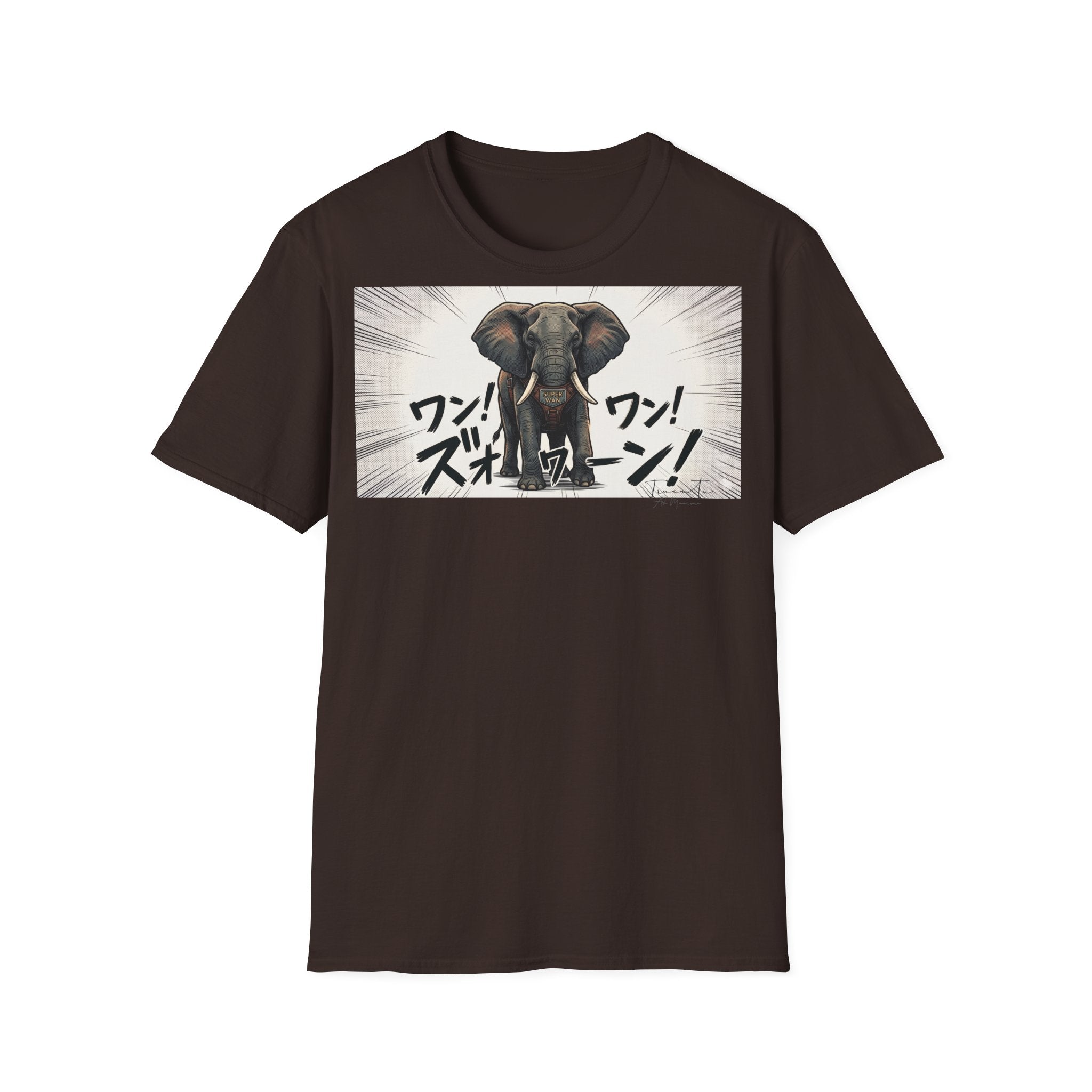 TRUCUTU Manga Elephant Softstyle T-Shirt – Japanese Anime Streetwear