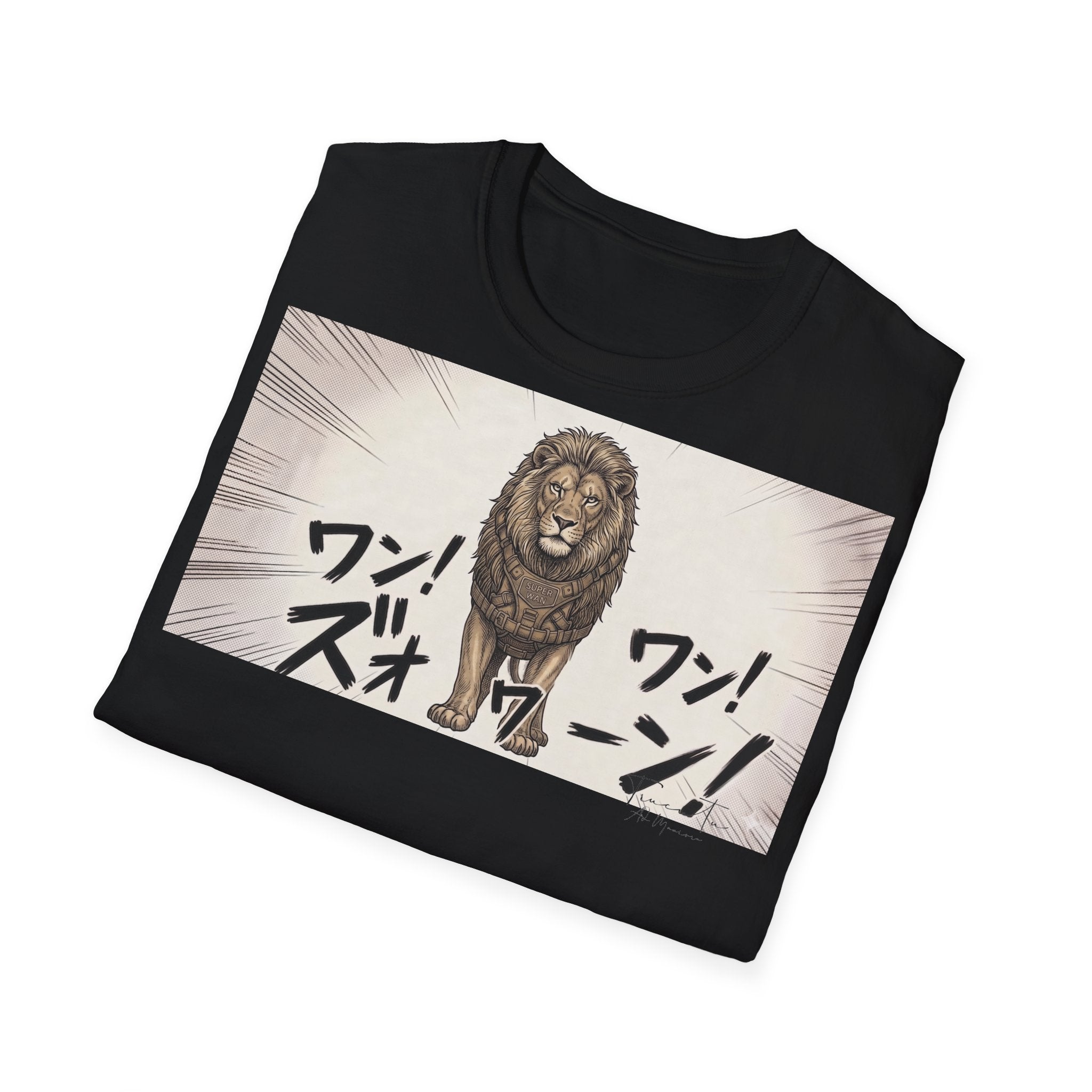 TRUCUTU Manga Lion Softstyle T-Shirt – Japanese Anime Streetwear