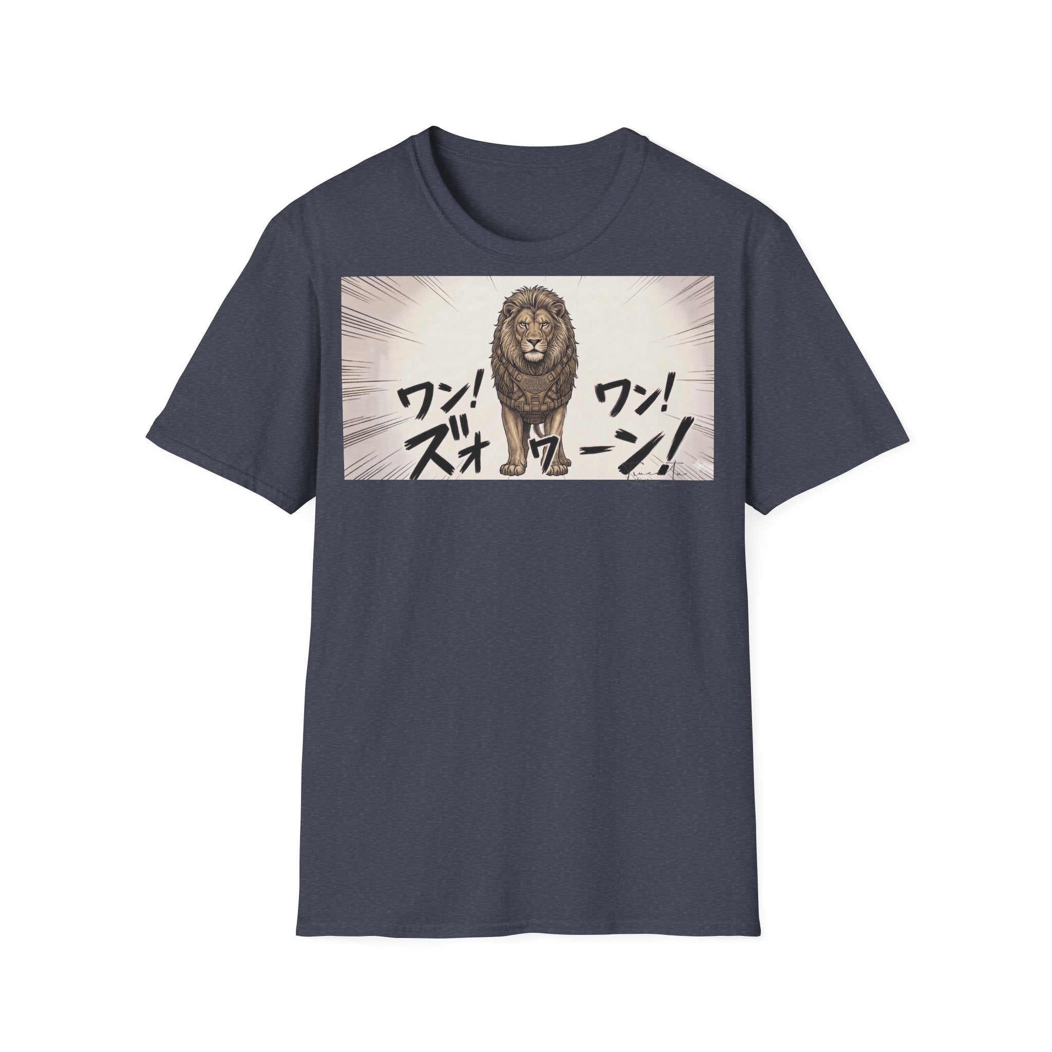 TRUCUTU Manga Lion Softstyle T-Shirt – Japanese Anime Streetwear