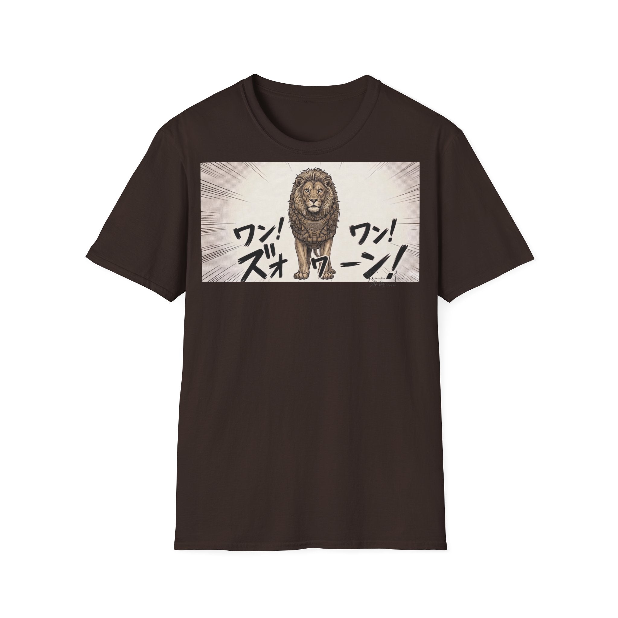 TRUCUTU Manga Lion Softstyle T-Shirt – Japanese Anime Streetwear
