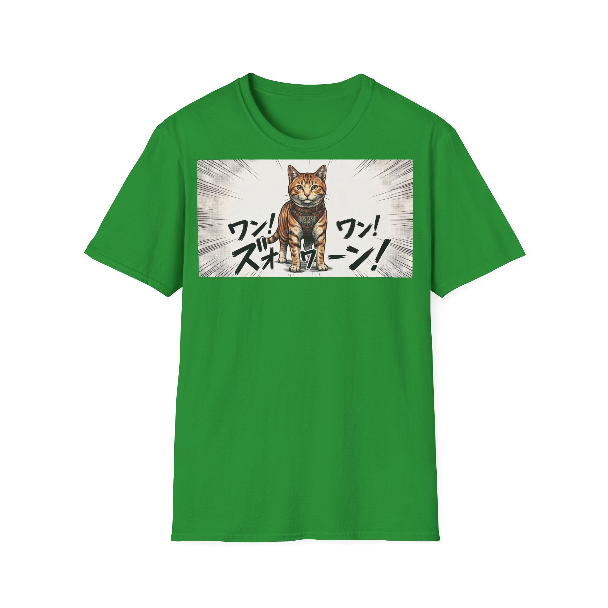 TRUCUTU Manga Cat Softstyle T-Shirt – Japanese Anime Streetwear