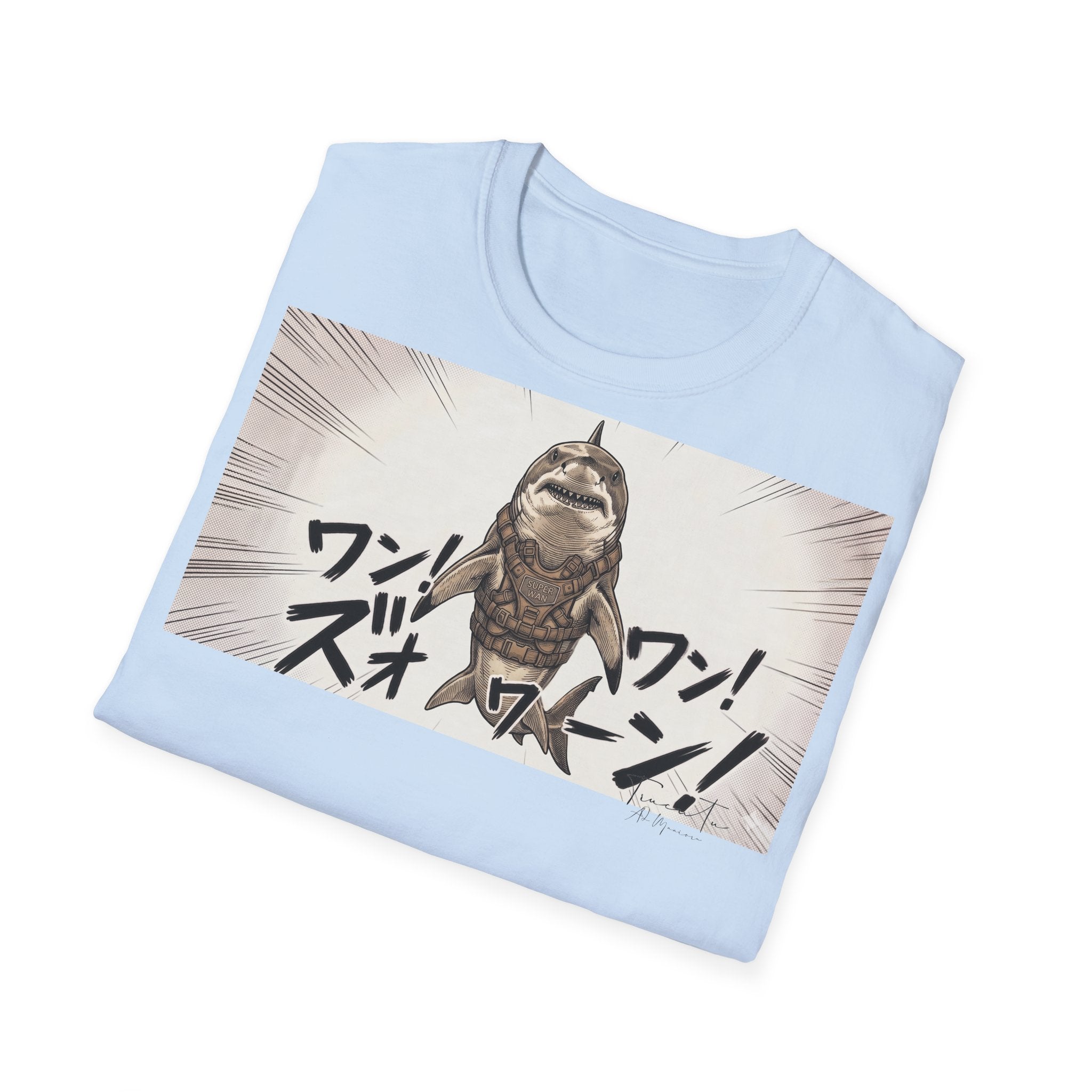 TRUCUTU Manga Shark Softstyle T-Shirt – Japanese Anime Streetwear