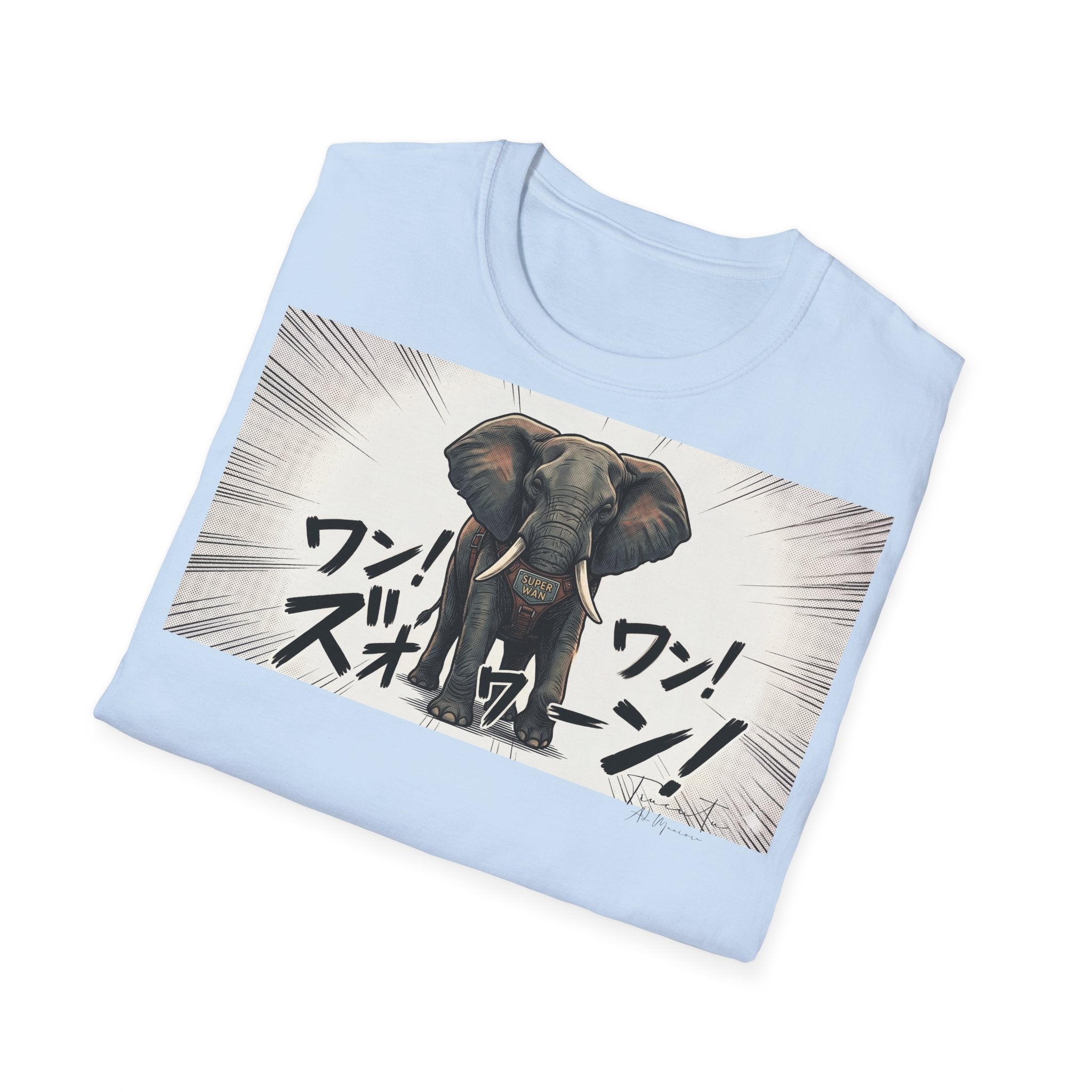 TRUCUTU Manga Elephant Softstyle T-Shirt – Japanese Anime Streetwear