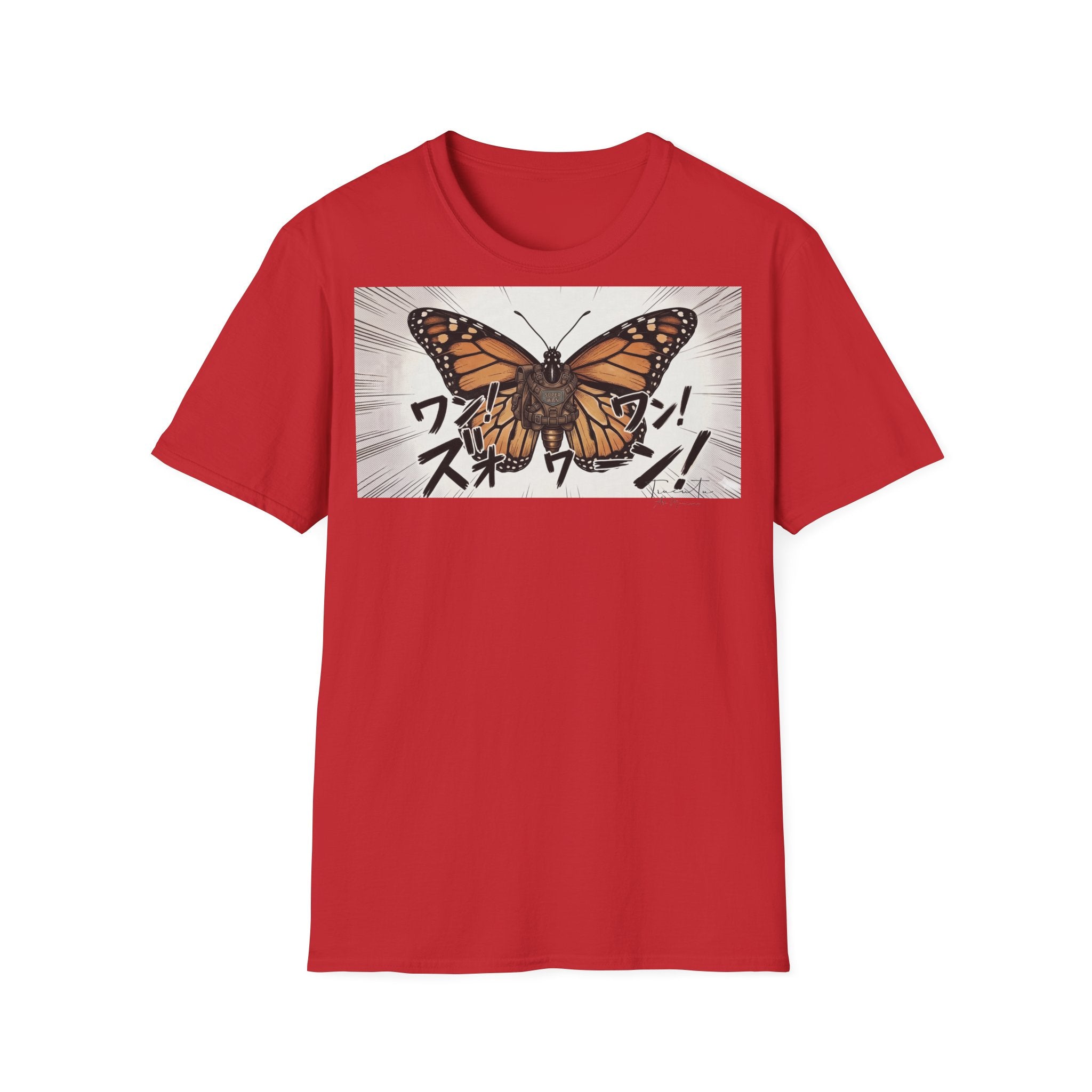 TRUCUTU Manga Butterfly Softstyle T-Shirt – Japanese Anime Streetwear