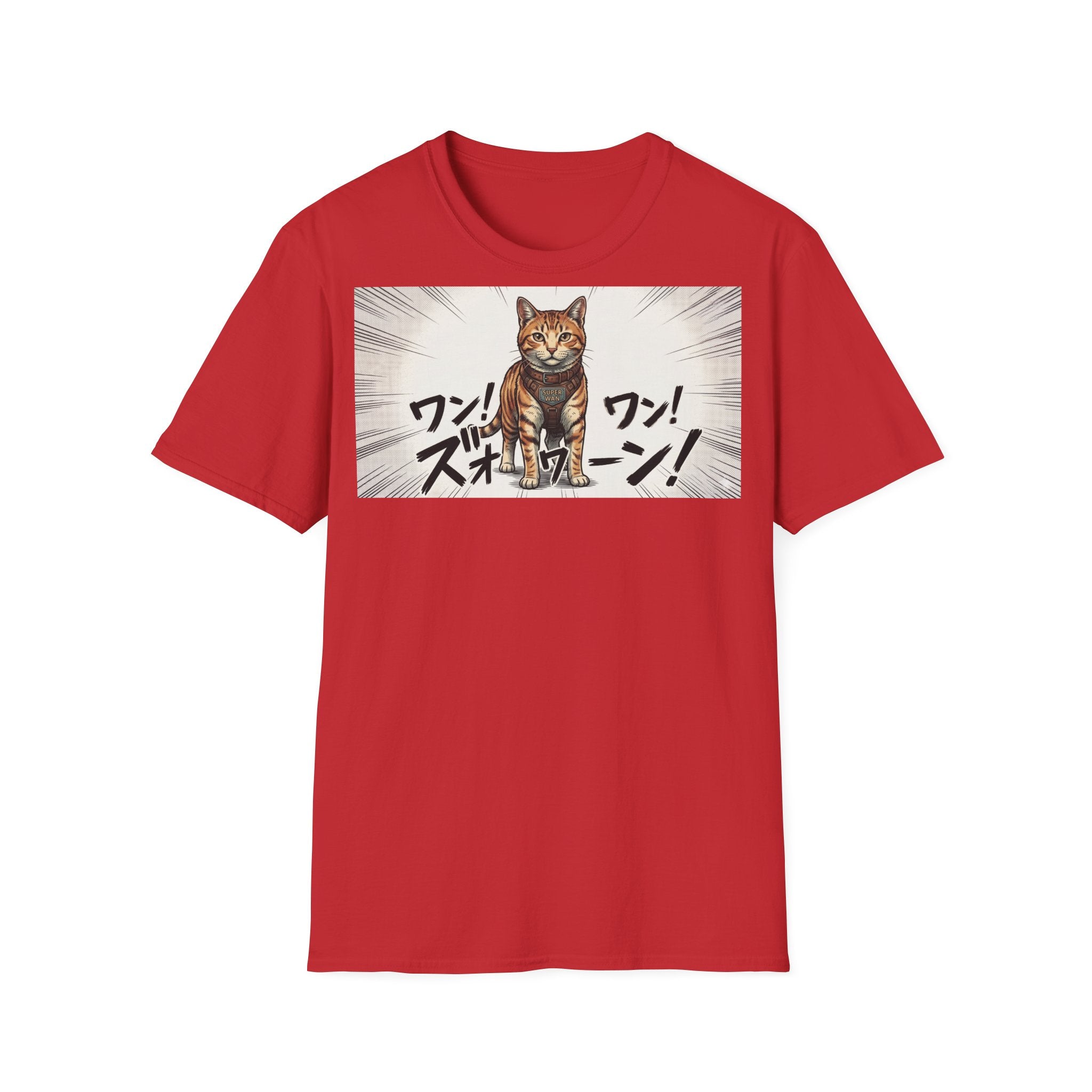 TRUCUTU Manga Cat Softstyle T-Shirt – Japanese Anime Streetwear