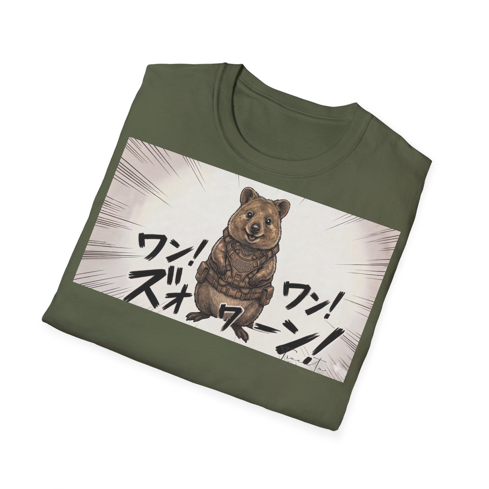 TRUCUTU Manga Quokka Softstyle T-Shirt – Japanese Anime Streetwear