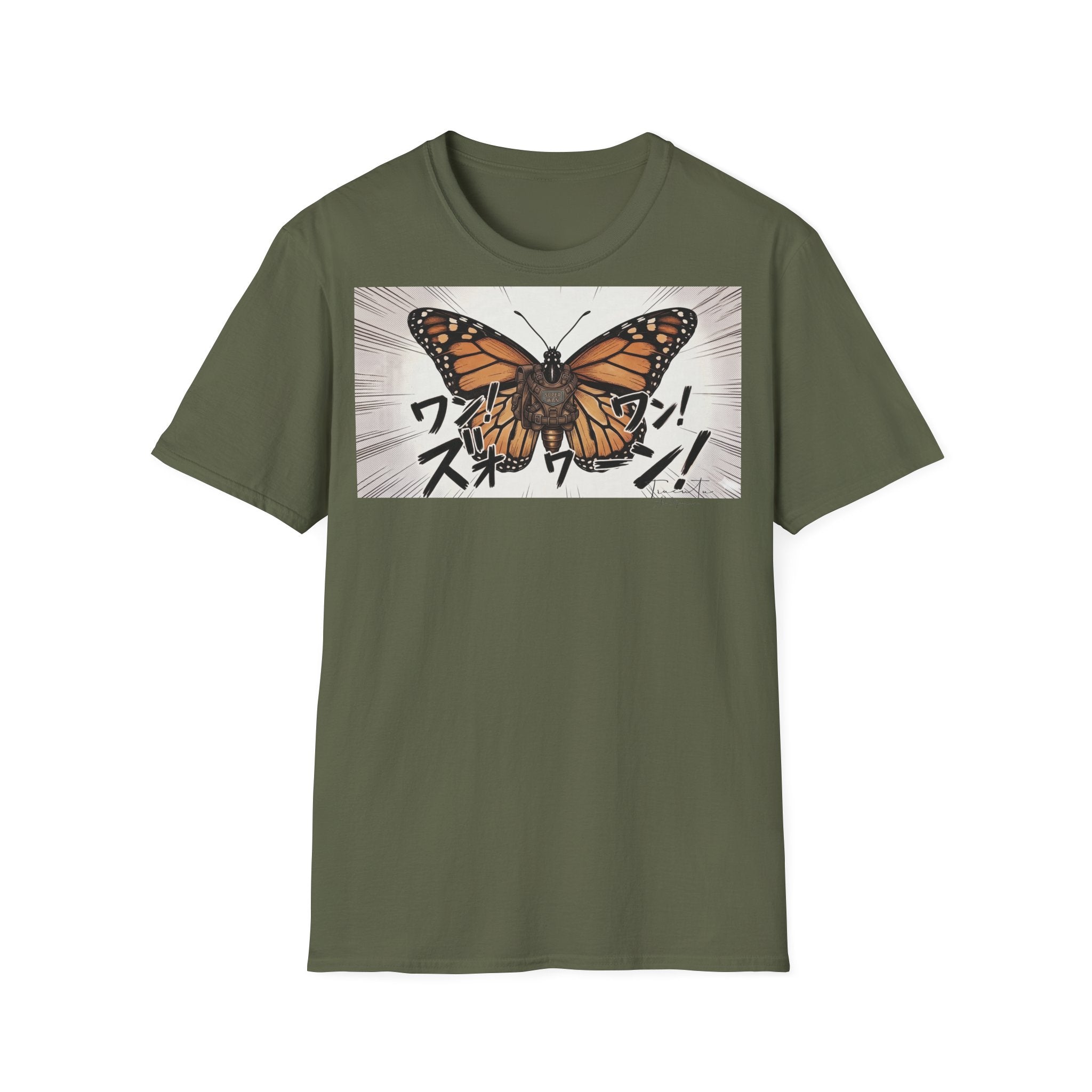 TRUCUTU Manga Butterfly Softstyle T-Shirt – Japanese Anime Streetwear