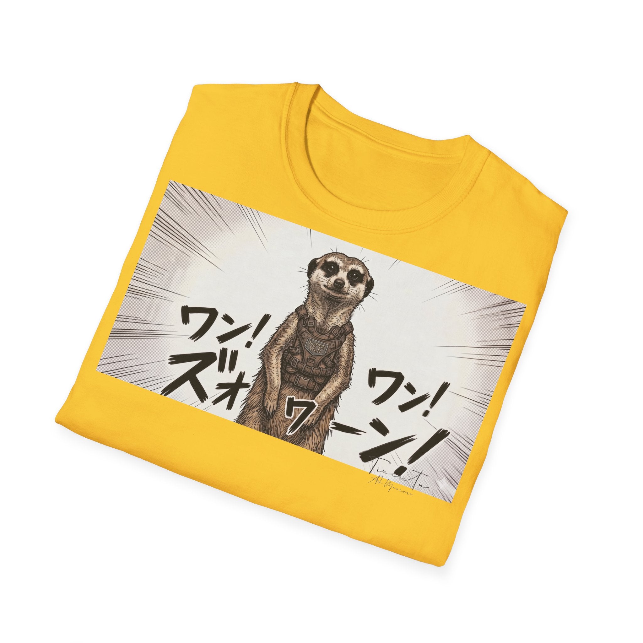 TRUCUTU Manga Meerkat Softstyle T-Shirt – Japanese Anime Streetwear