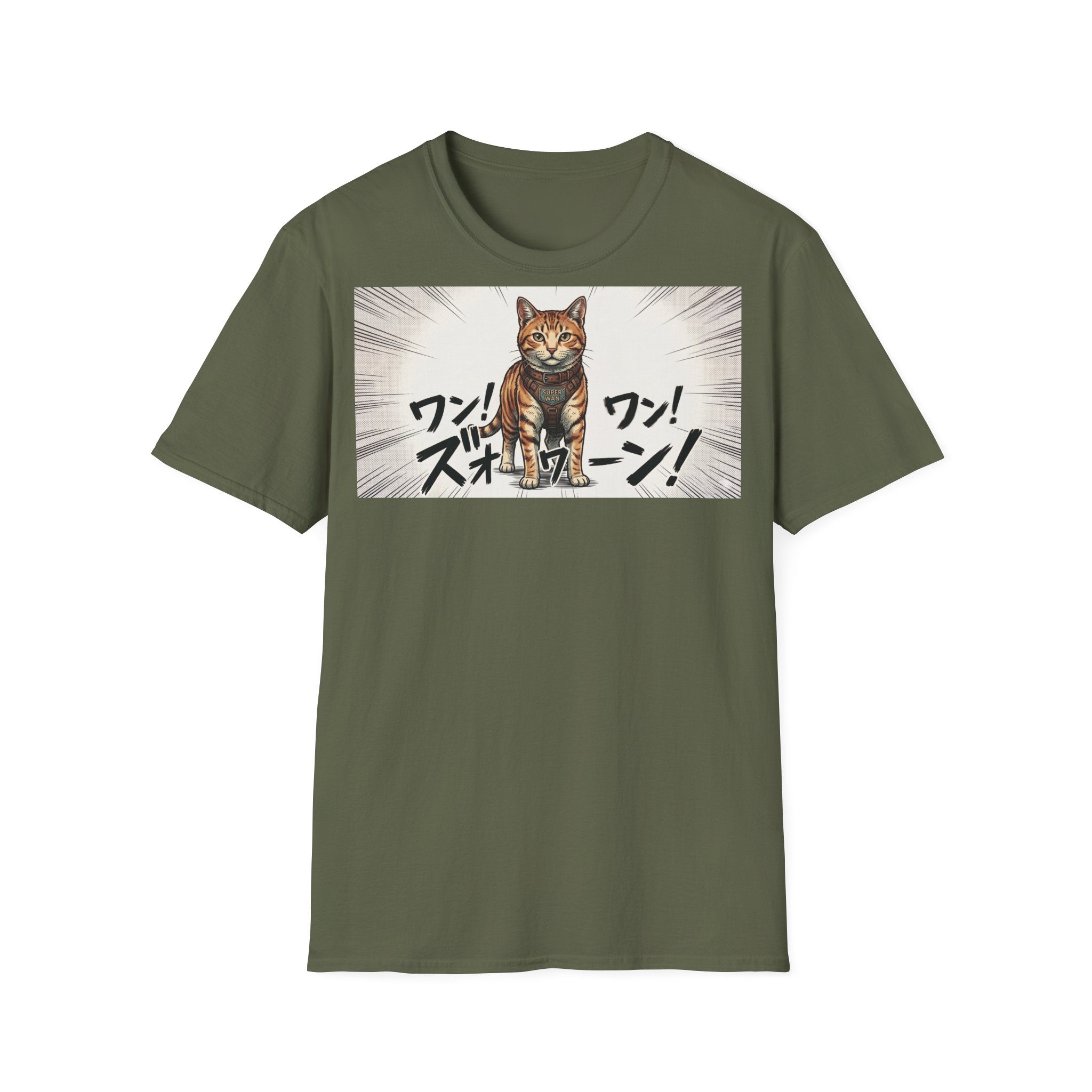 TRUCUTU Manga Cat Softstyle T-Shirt – Japanese Anime Streetwear