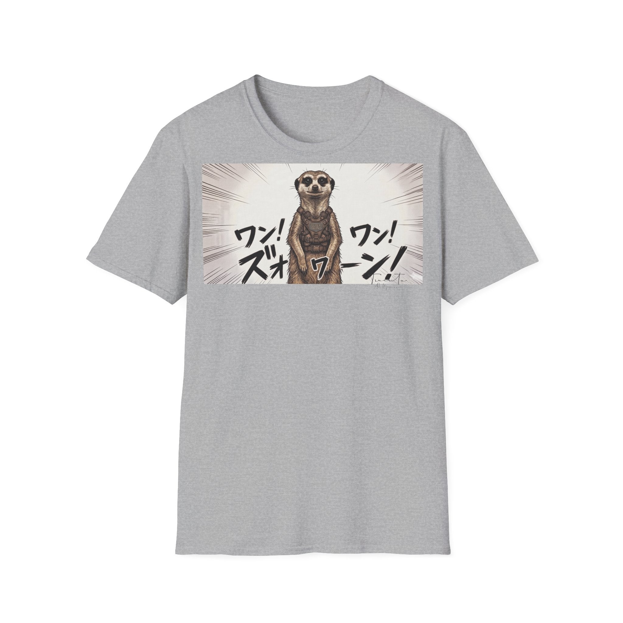 TRUCUTU Manga Meerkat Softstyle T-Shirt – Japanese Anime Streetwear