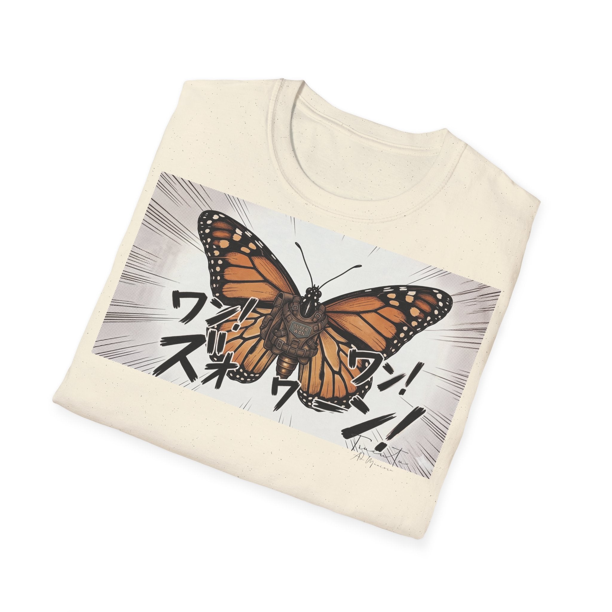 TRUCUTU Manga Butterfly Softstyle T-Shirt – Japanese Anime Streetwear