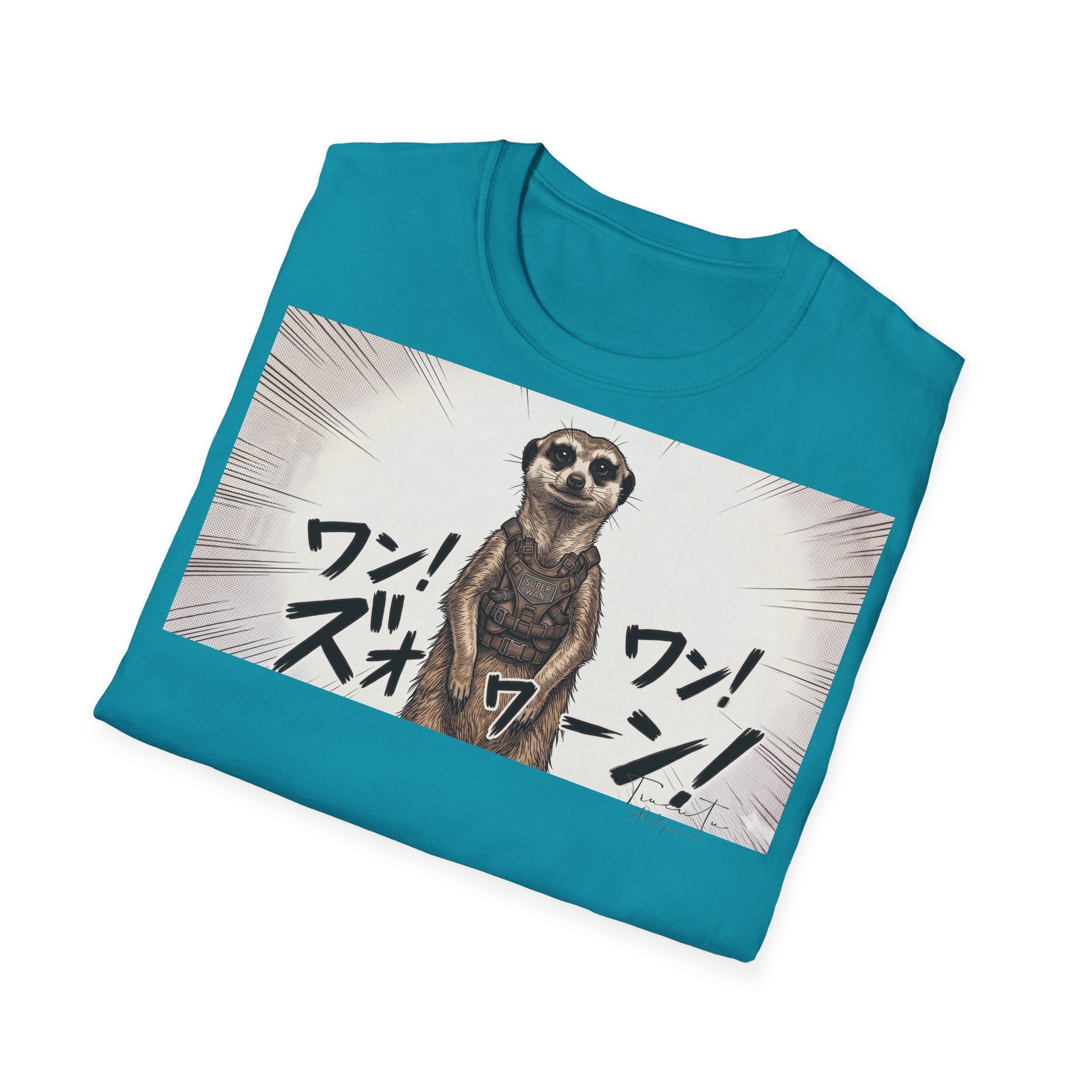 TRUCUTU Manga Meerkat Softstyle T-Shirt – Japanese Anime Streetwear