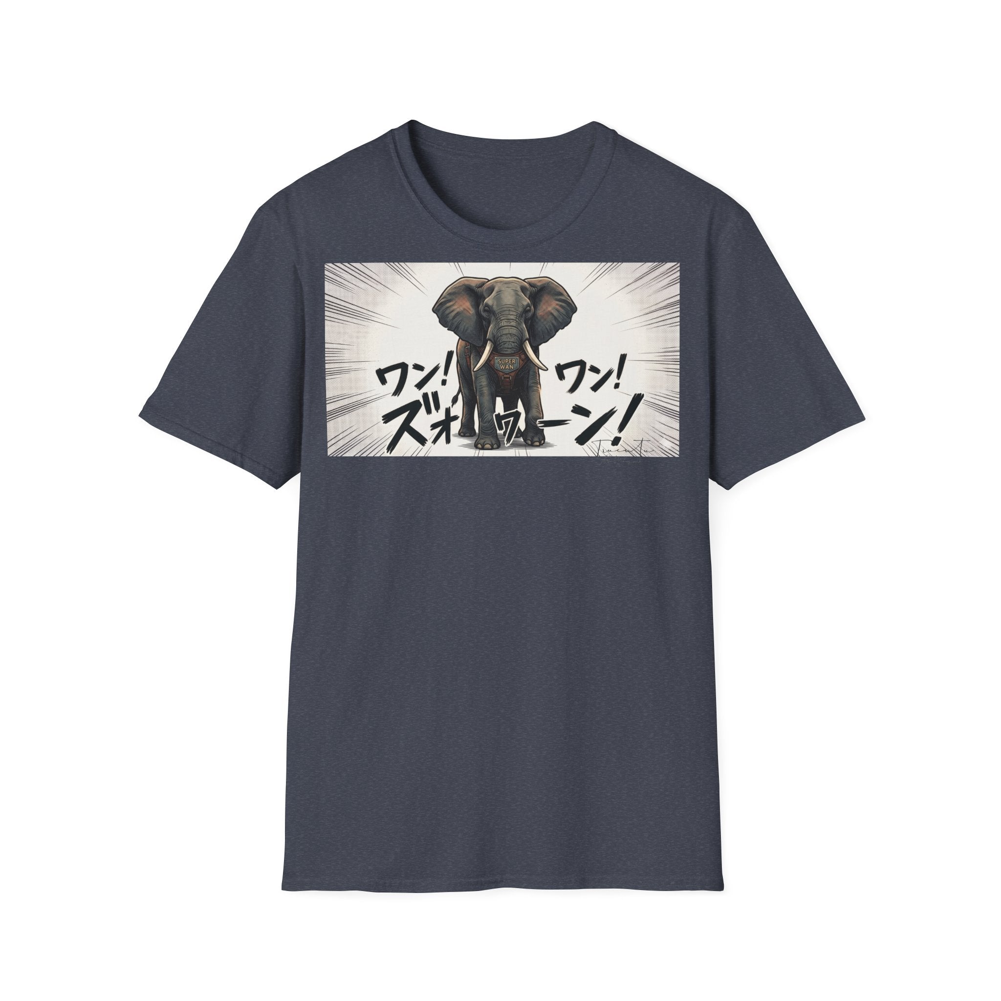 TRUCUTU Manga Elephant Softstyle T-Shirt – Japanese Anime Streetwear