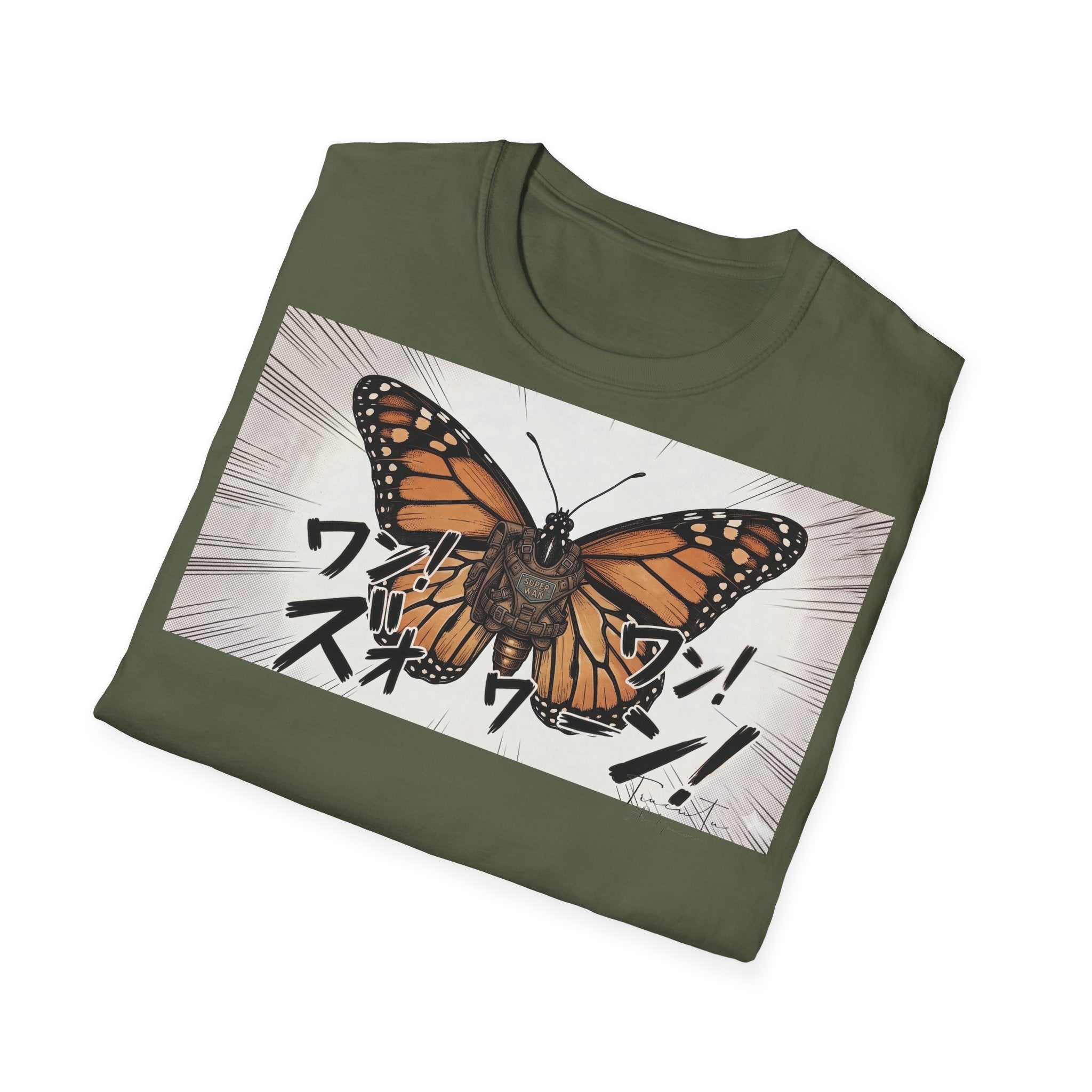 TRUCUTU Manga Butterfly Softstyle T-Shirt – Japanese Anime Streetwear
