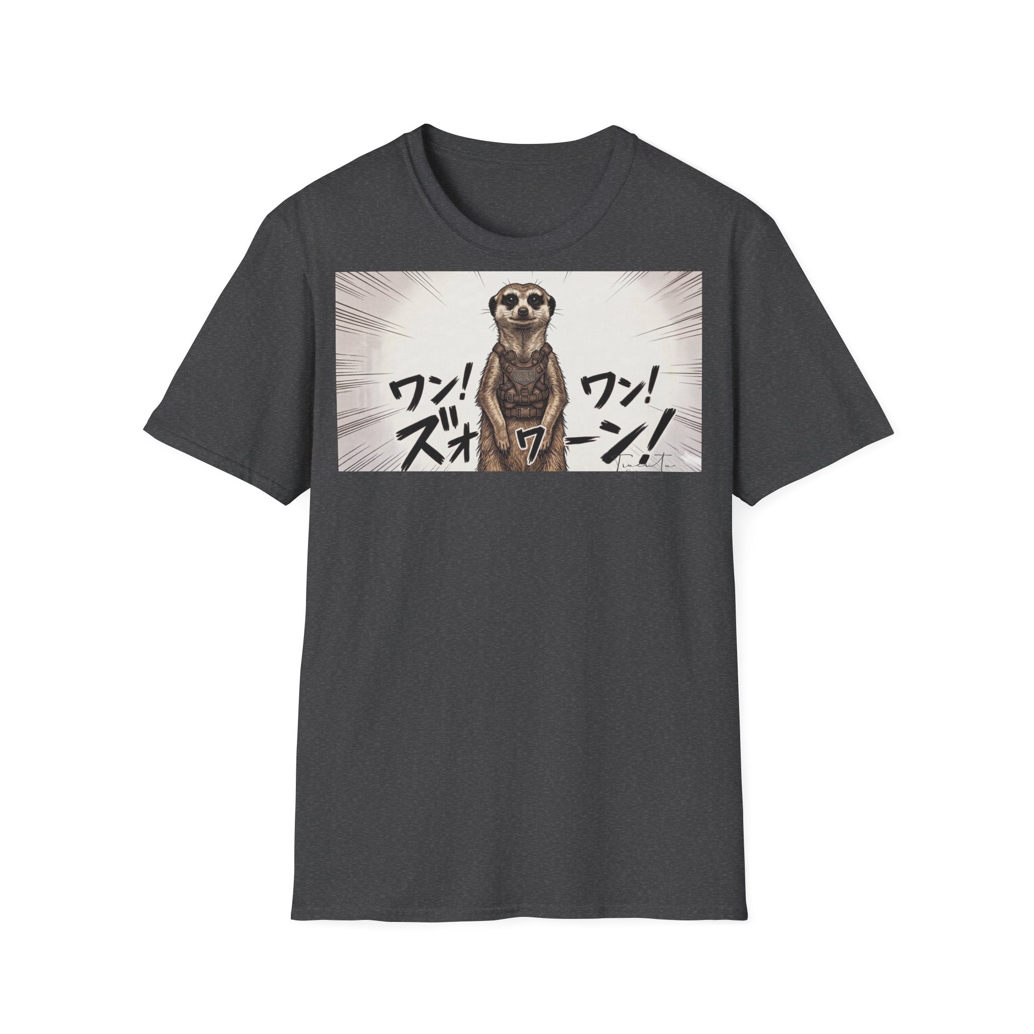 TRUCUTU Manga Meerkat Softstyle T-Shirt – Japanese Anime Streetwear