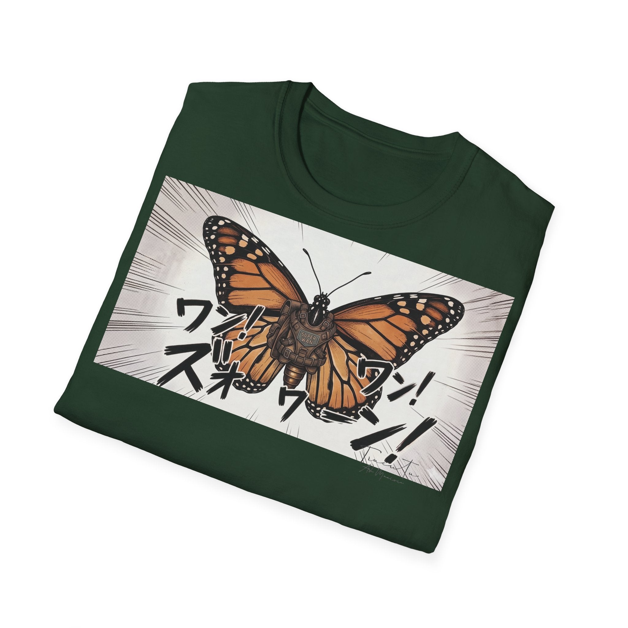 TRUCUTU Manga Butterfly Softstyle T-Shirt – Japanese Anime Streetwear