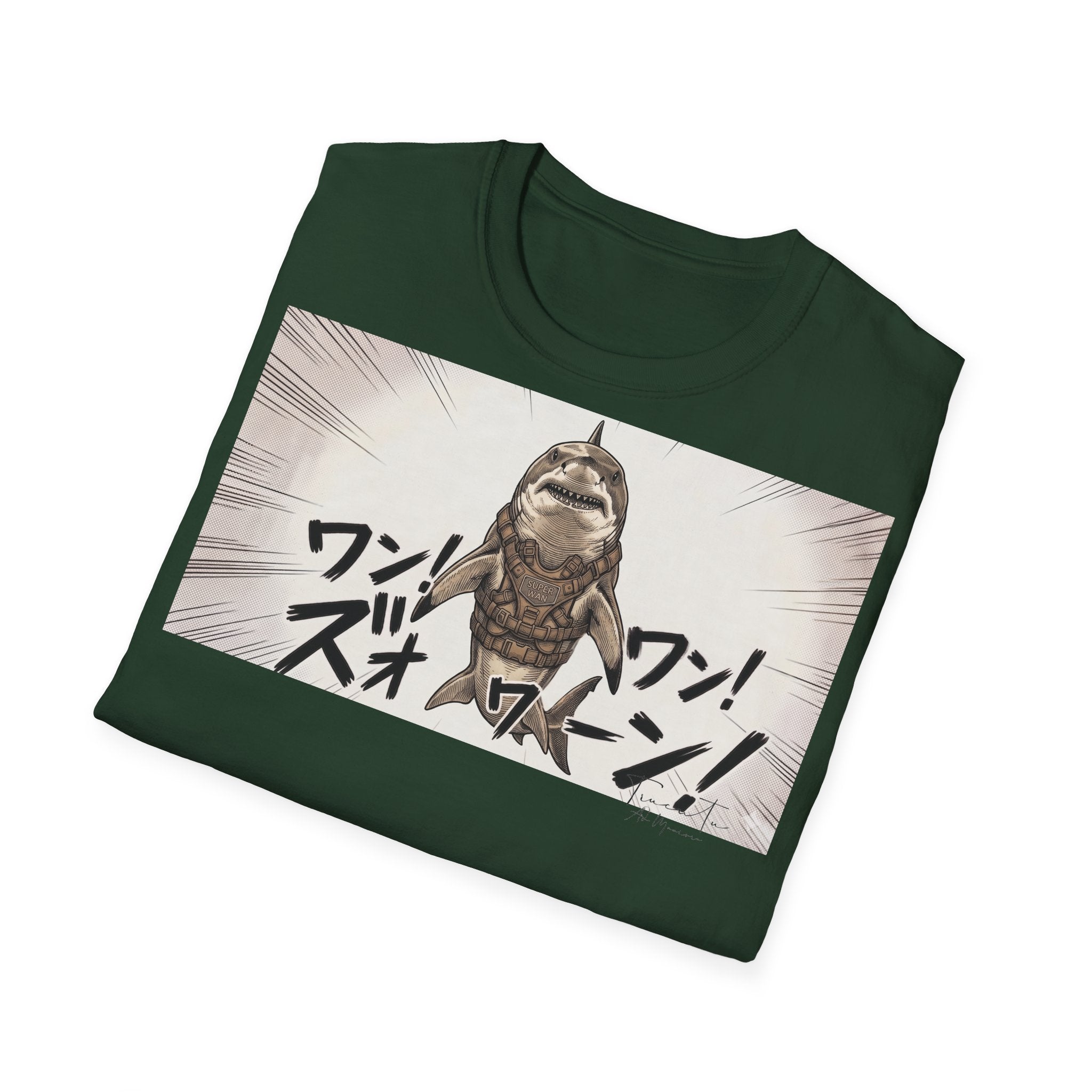 TRUCUTU Manga Shark Softstyle T-Shirt – Japanese Anime Streetwear