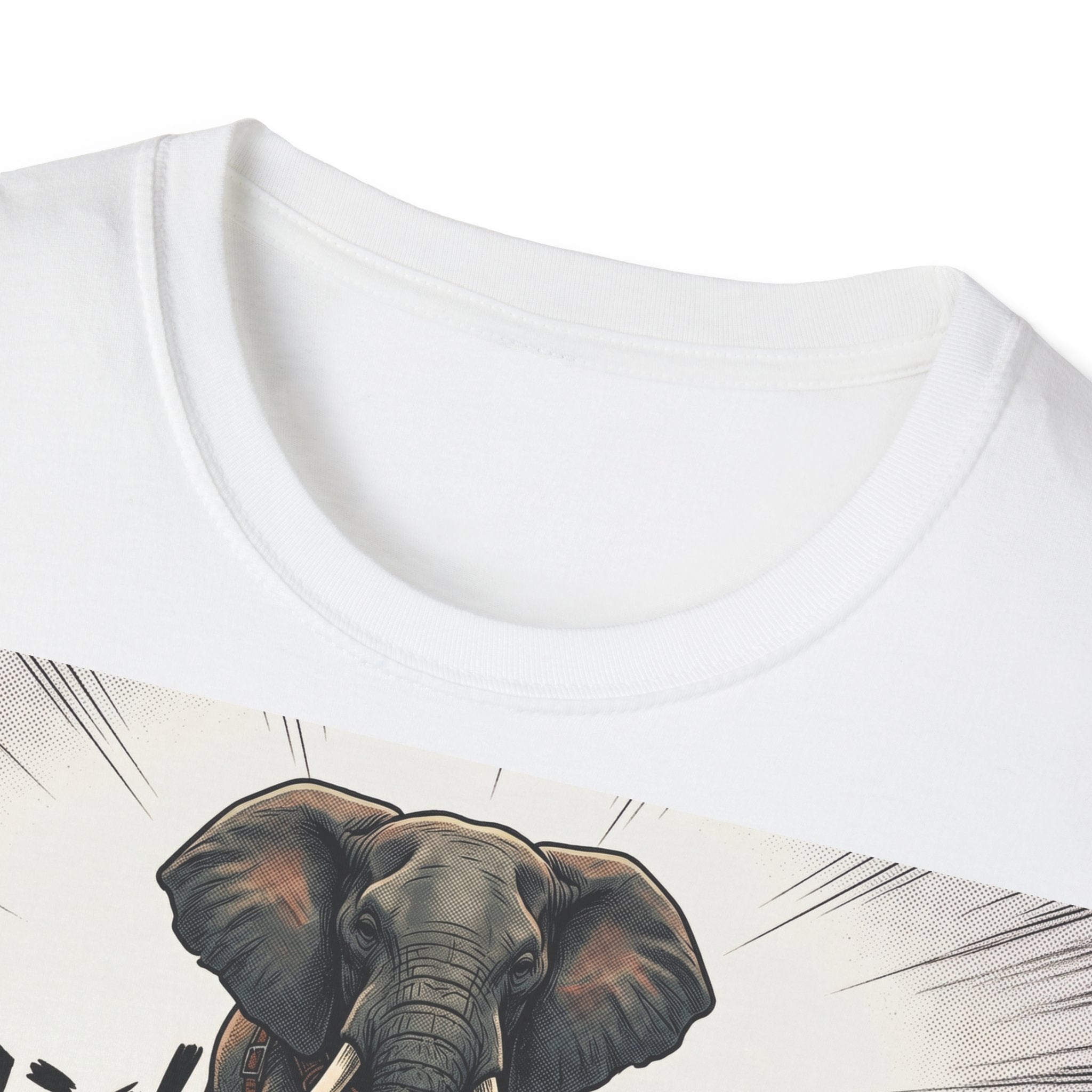 TRUCUTU Manga Elephant Softstyle T-Shirt – Japanese Anime Streetwear
