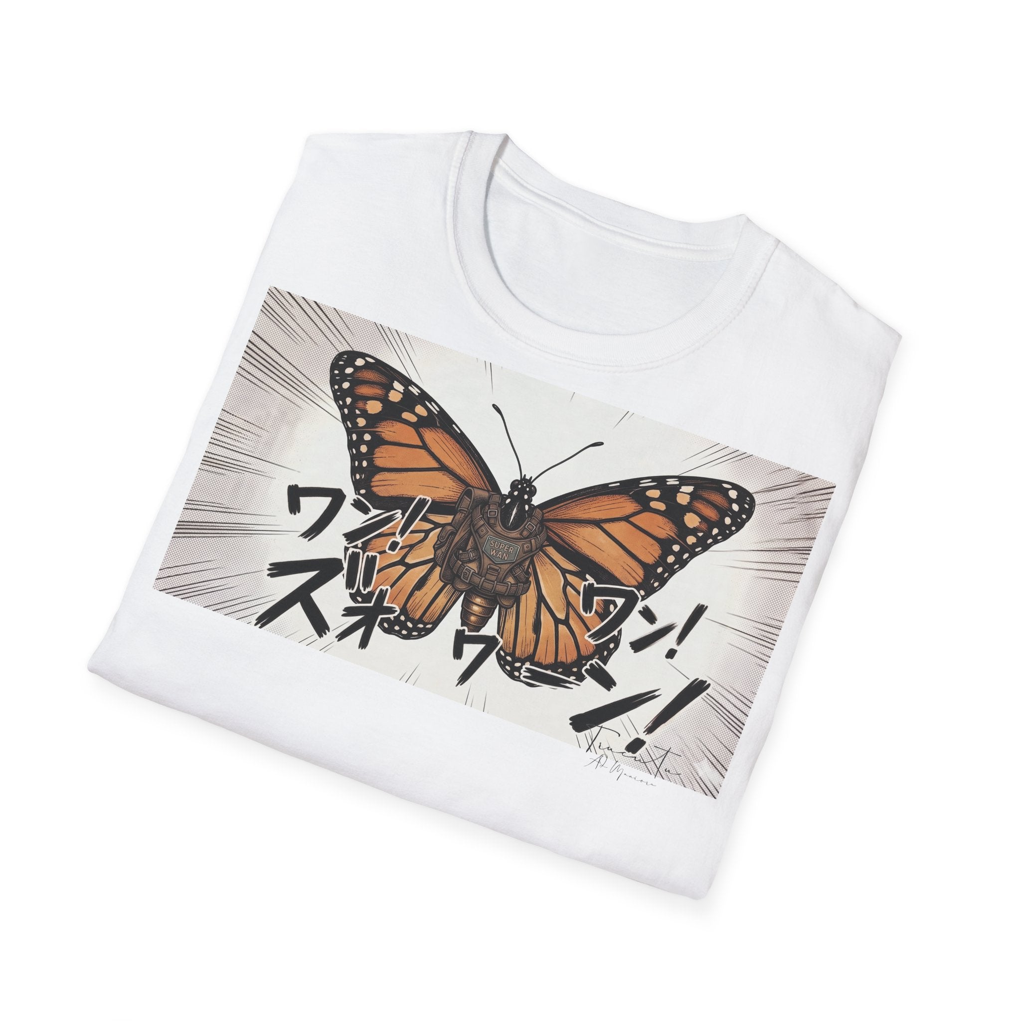 TRUCUTU Manga Butterfly Softstyle T-Shirt – Japanese Anime Streetwear